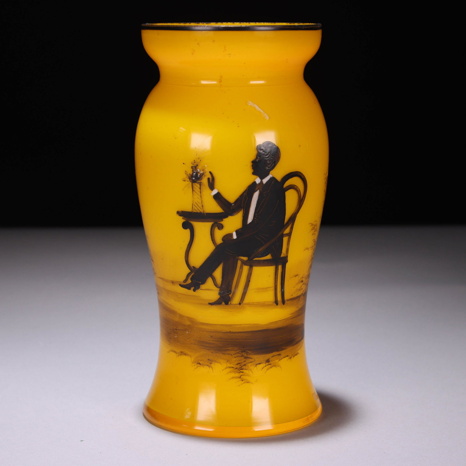 Loetz Tango Glass Art Deco Opaline Vase Silhouette (1 of 6)