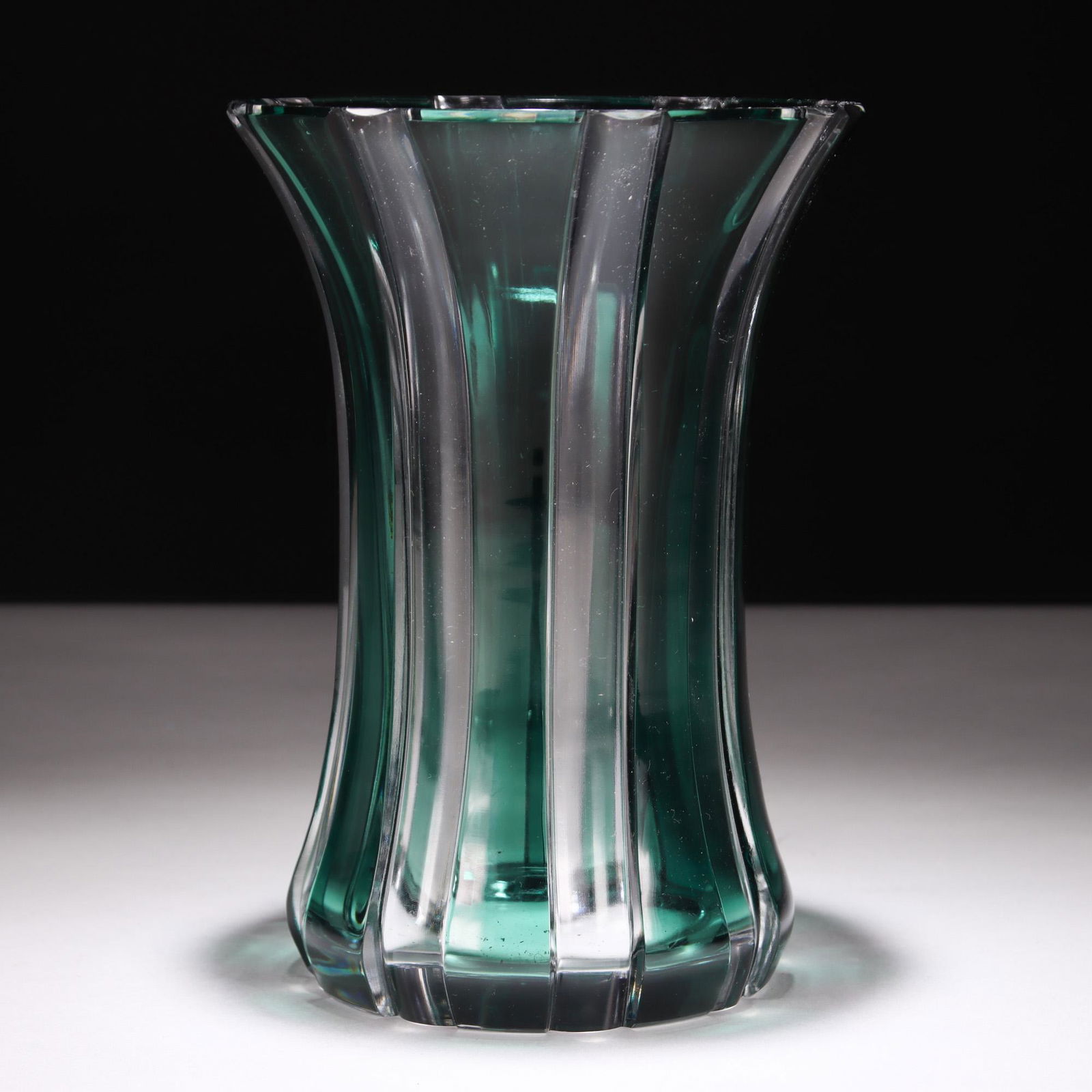 Signed Val St Lambert Crystal Art Deco Vase (1 of 9)