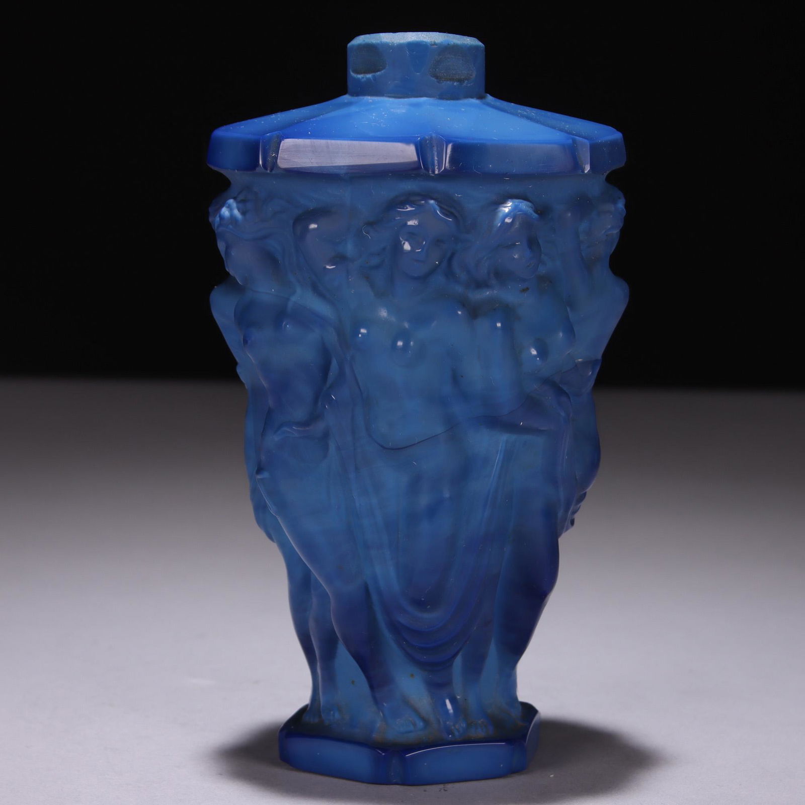 Curt Schlevogt Bohemian Malachite Glass Vase Art Deco (1 of 6)