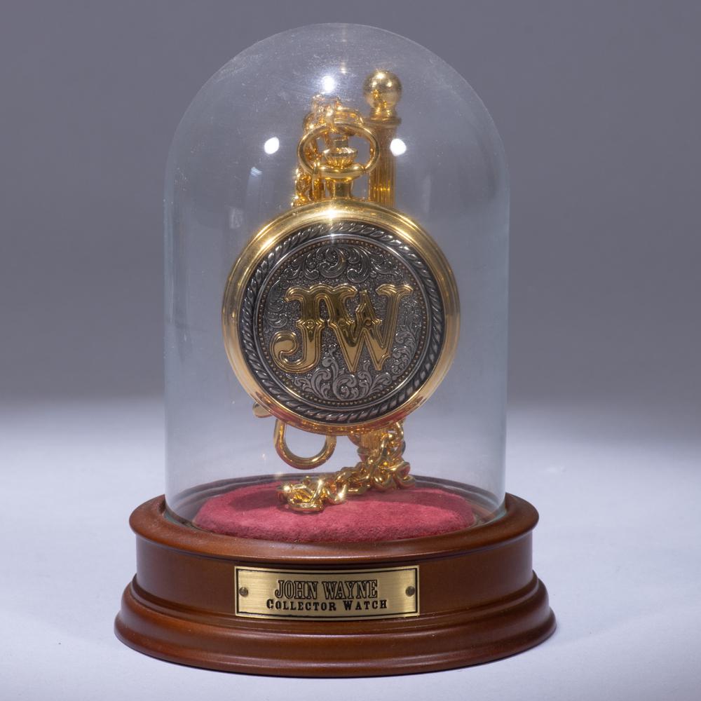 Franklin Mint John Wayne Signed 24K Gold Pocket Watch: Please study all photographs carefully to get an accurate representation of the item. Please message us for information on dimensions/condition report. We offer in-house shipping internationally (US a