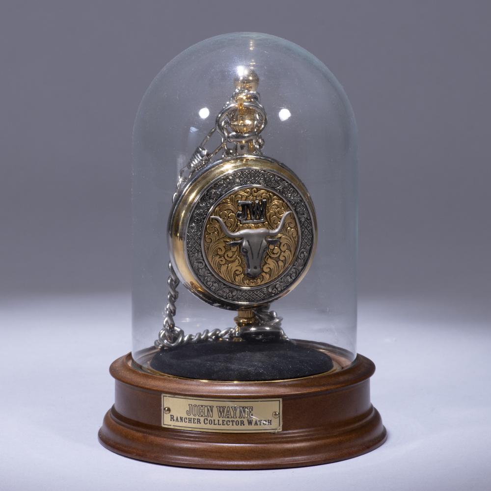 Franklin Mint John Wayne Signed 24K Gold Pocket Watch: Please study all photographs carefully to get an accurate representation of the item. Please message us for information on dimensions/condition report. We offer in-house shipping internationally (US a