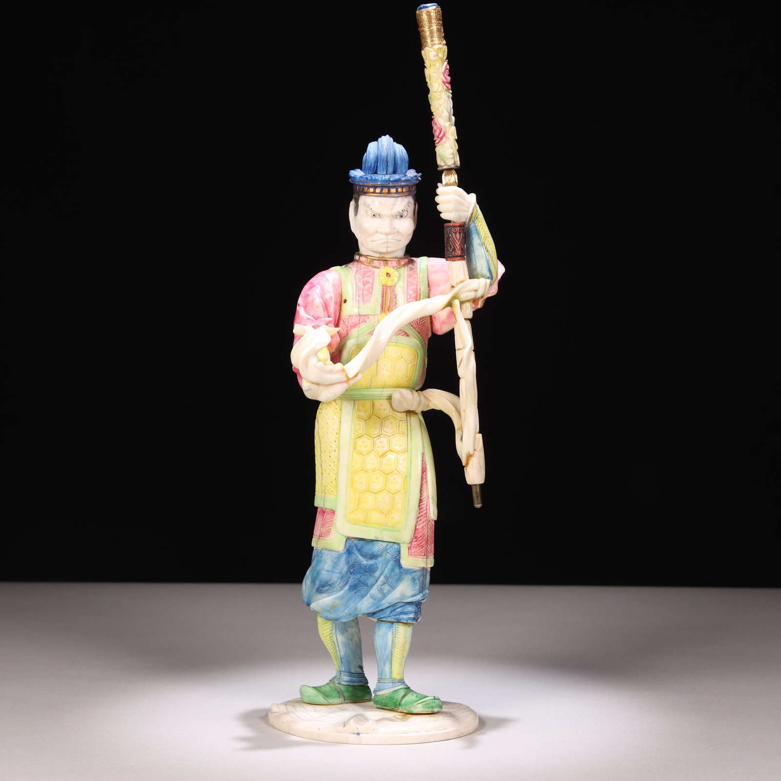 Large Signed Japanese Meiji Okimono: Please study all photographs carefully to get an accurate representation of the item. Please message us for information on dimensions/condition report. We offer in-house shipping internationally (US a