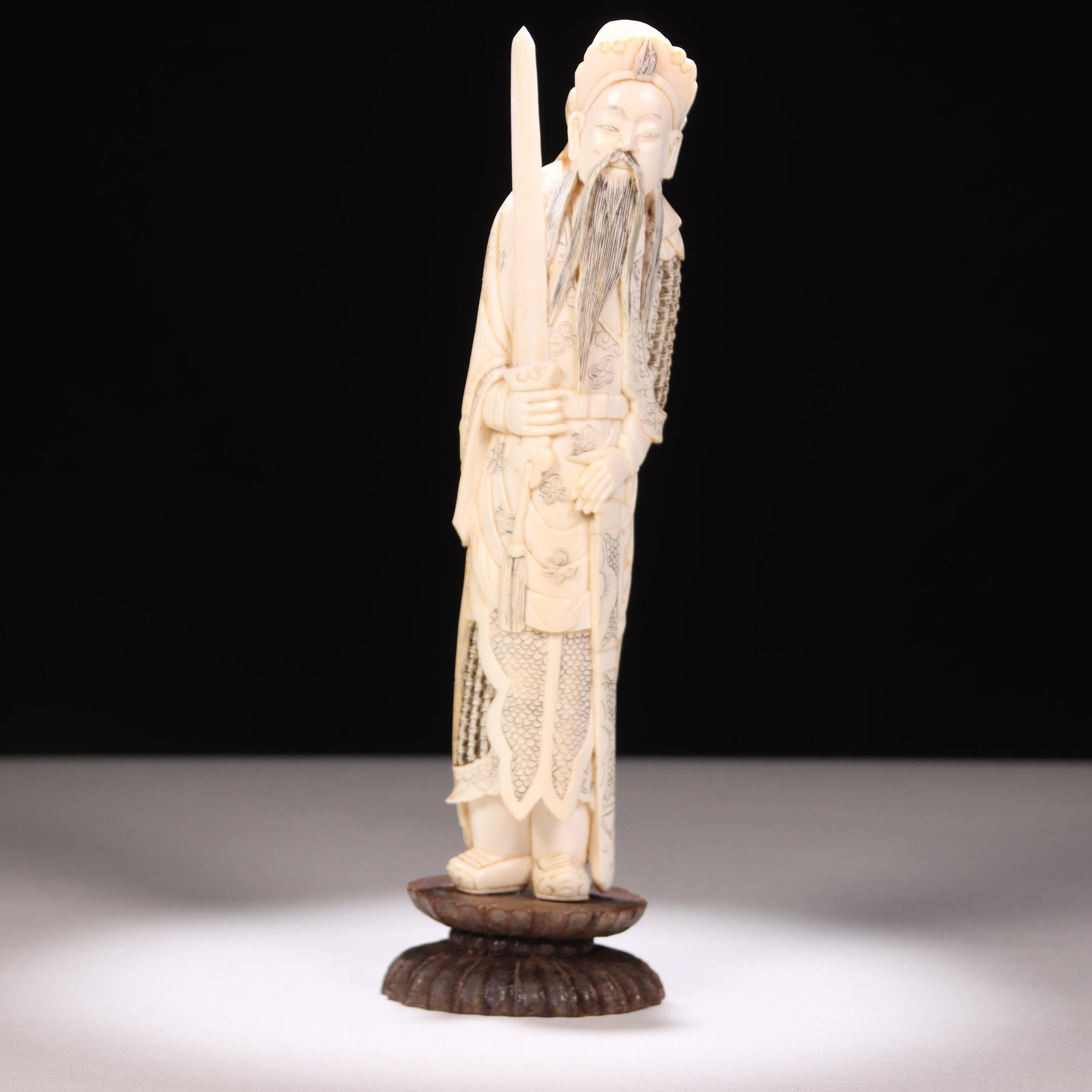 Japanese Signed Meiji Okimono Figure: Please study all photographs carefully to get an accurate representation of the item. Please message us for information on dimensions/condition report. We offer in-house shipping internationally (US a