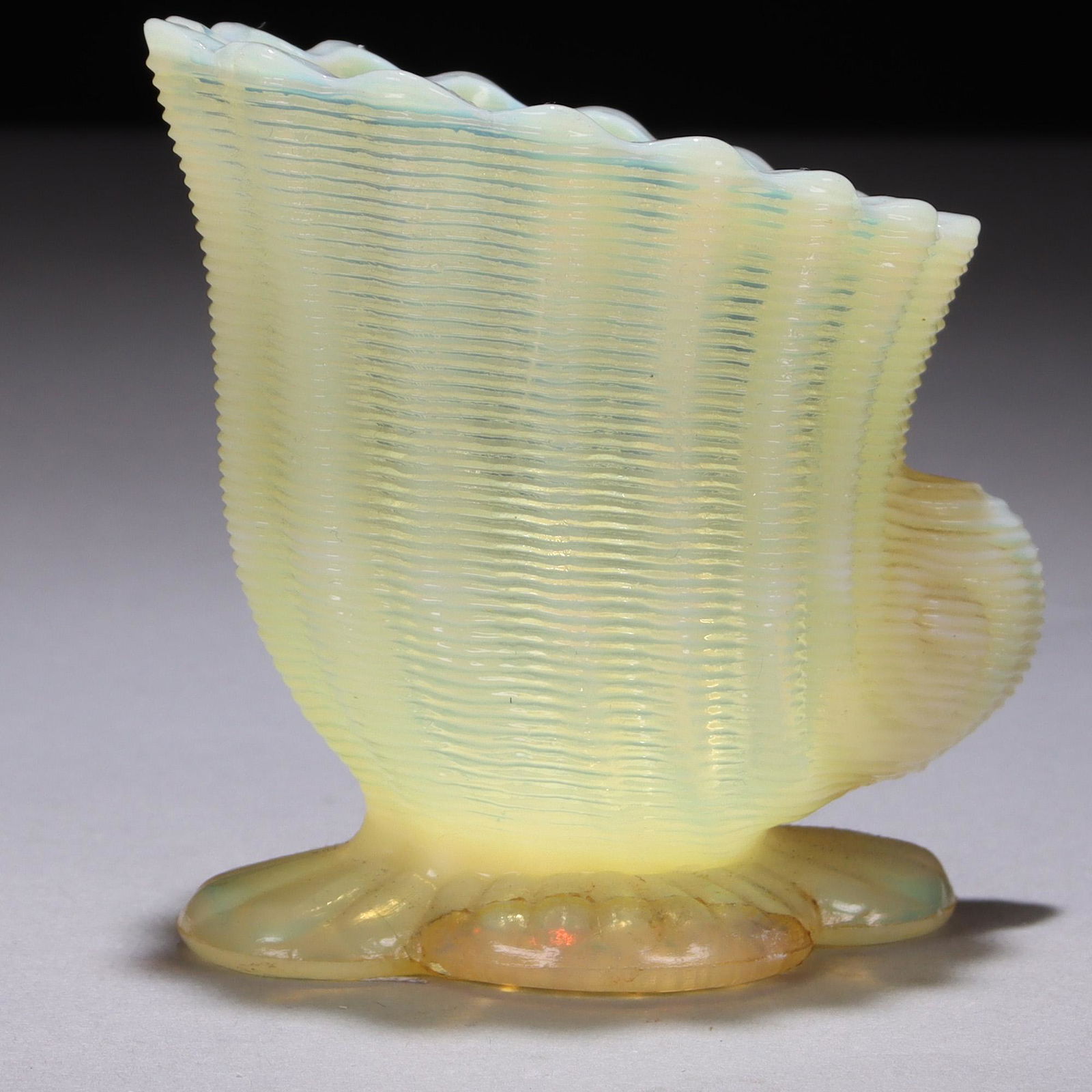 Opalescent Czech Glass Shell Vase (1 of 6)
