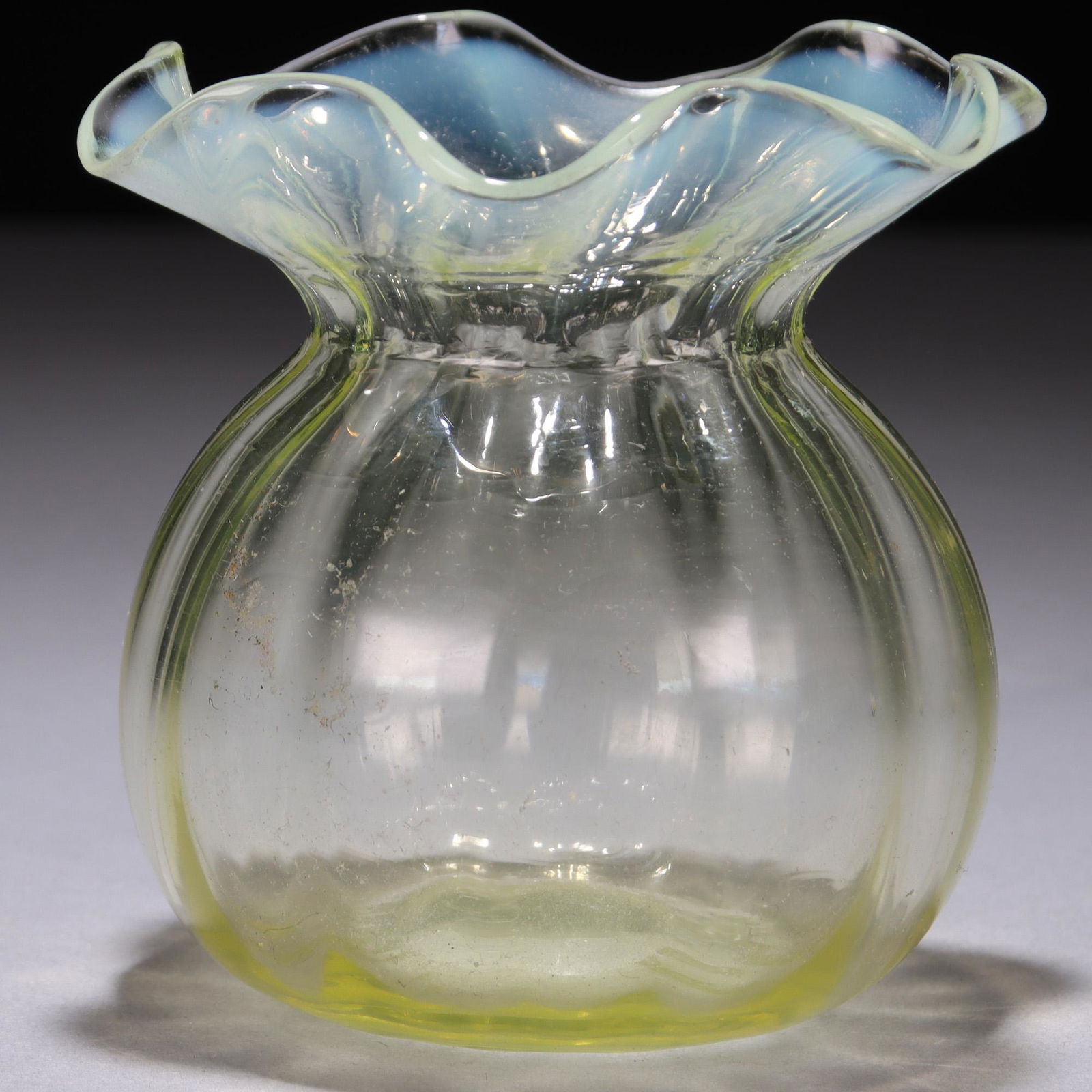 Art Nouveau Opaline Glass Bohemian Kralik Vase (1 of 6)