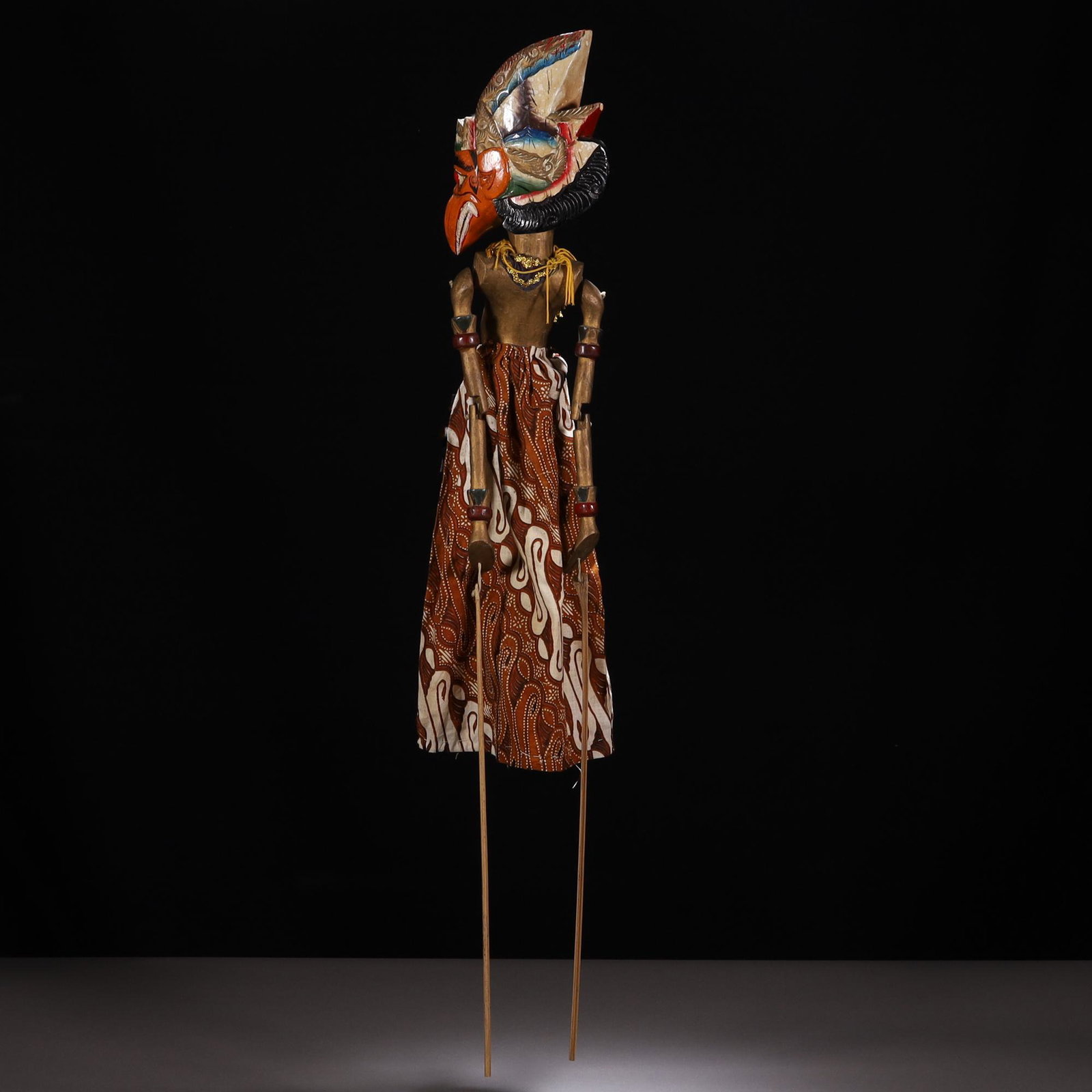 Indonesian Wayang Puppet Marionette Thai Burmese Doll: MEASURING ROUGHLY 60CM. Please carefully study all photographs to get an accurate idea of the object. In good condition, as seen. Shipping is in-house and we ship internationally to US and rest of the