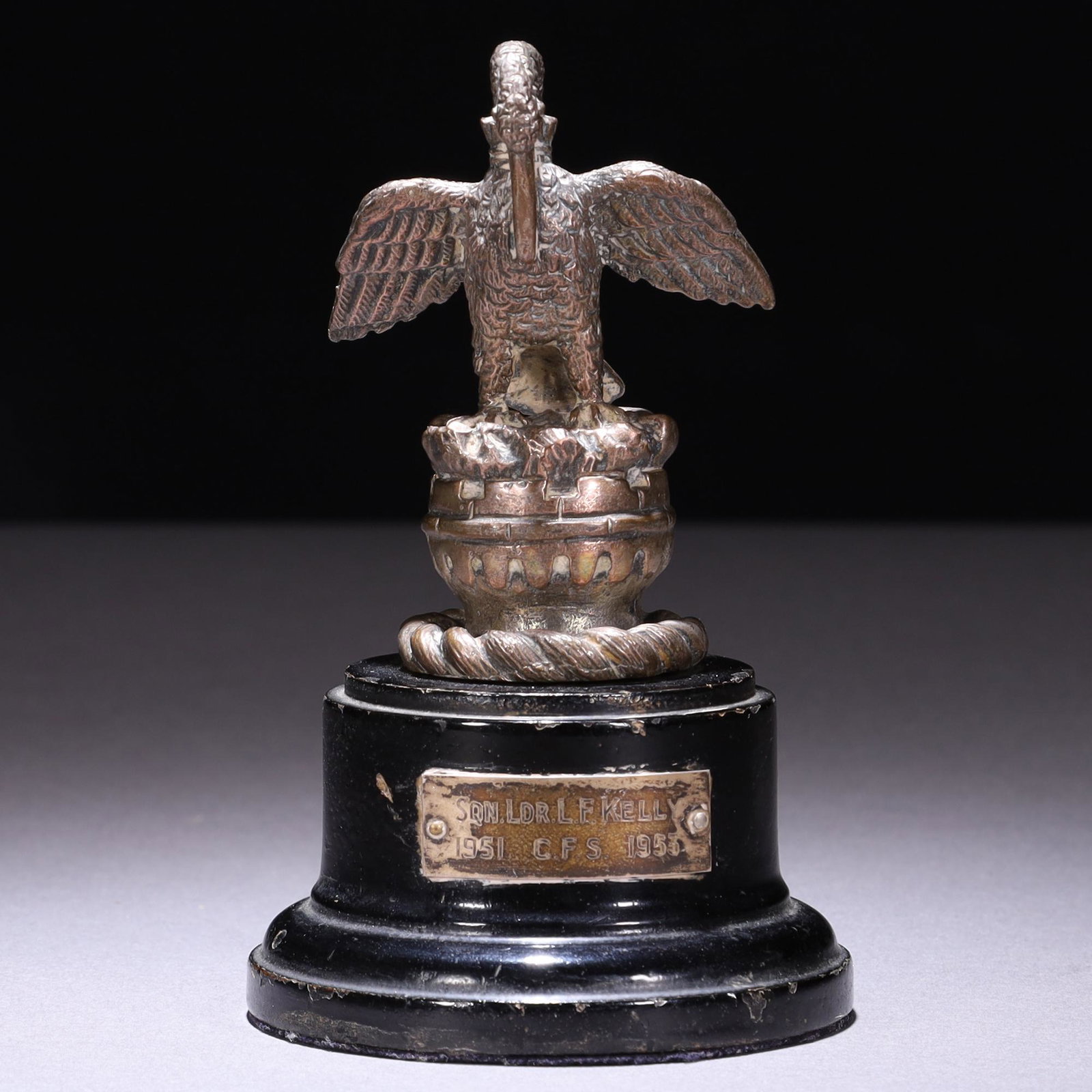 Silver Plated Pelican Trophy: MEASURING APPROX 13 X 7.5CM. Please carefully study all photographs to get an accurate idea of the object. In good condition, as seen. Shipping is in-house and we ship internationally to US and rest o