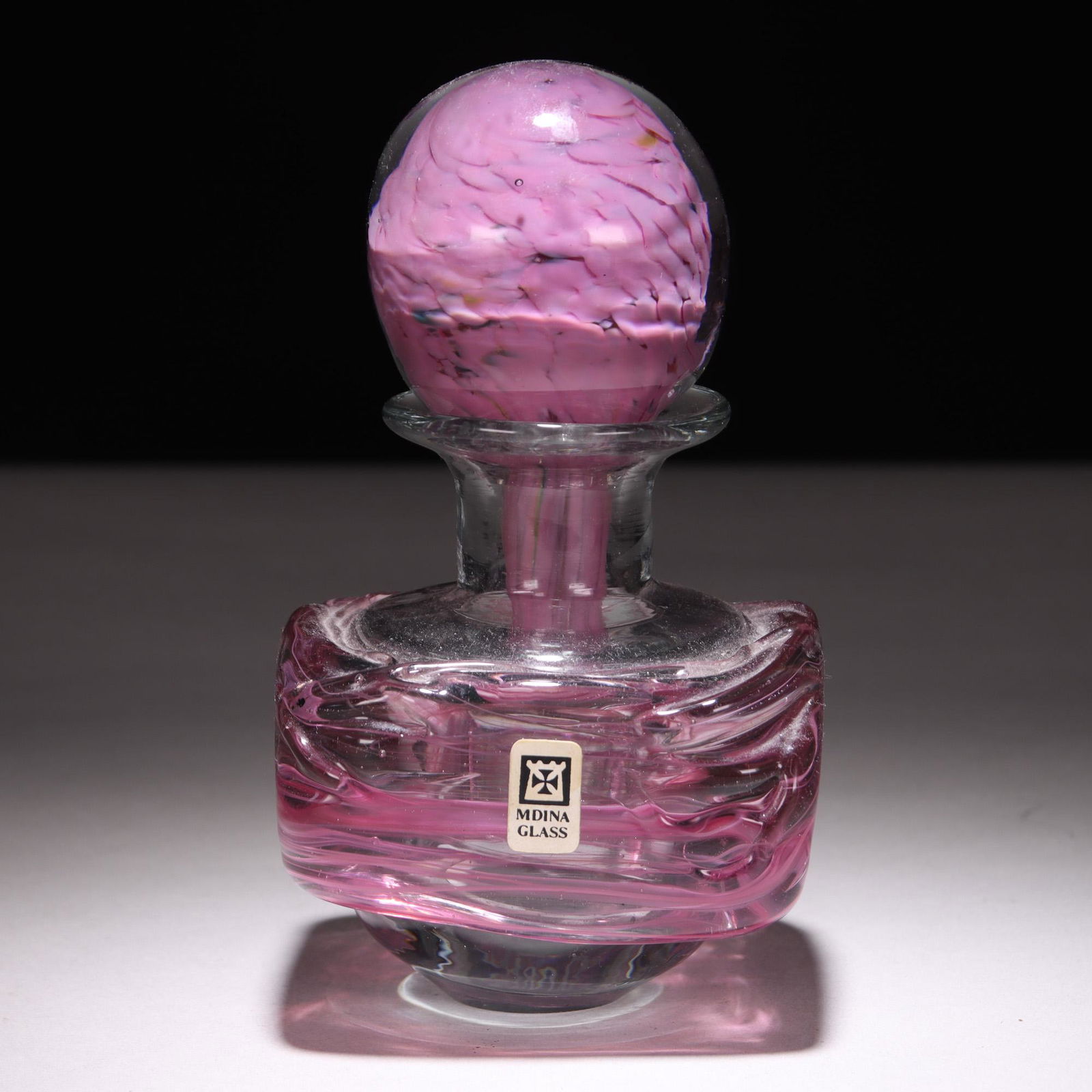 Signed Mdina Glass Perfume Bottle Paperweight (1 of 9)