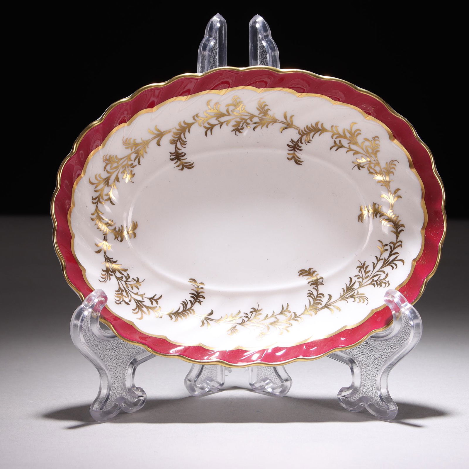 Aynsley Fine Porcelain Reticulated Dish 24 KT Gold (1 of 6)