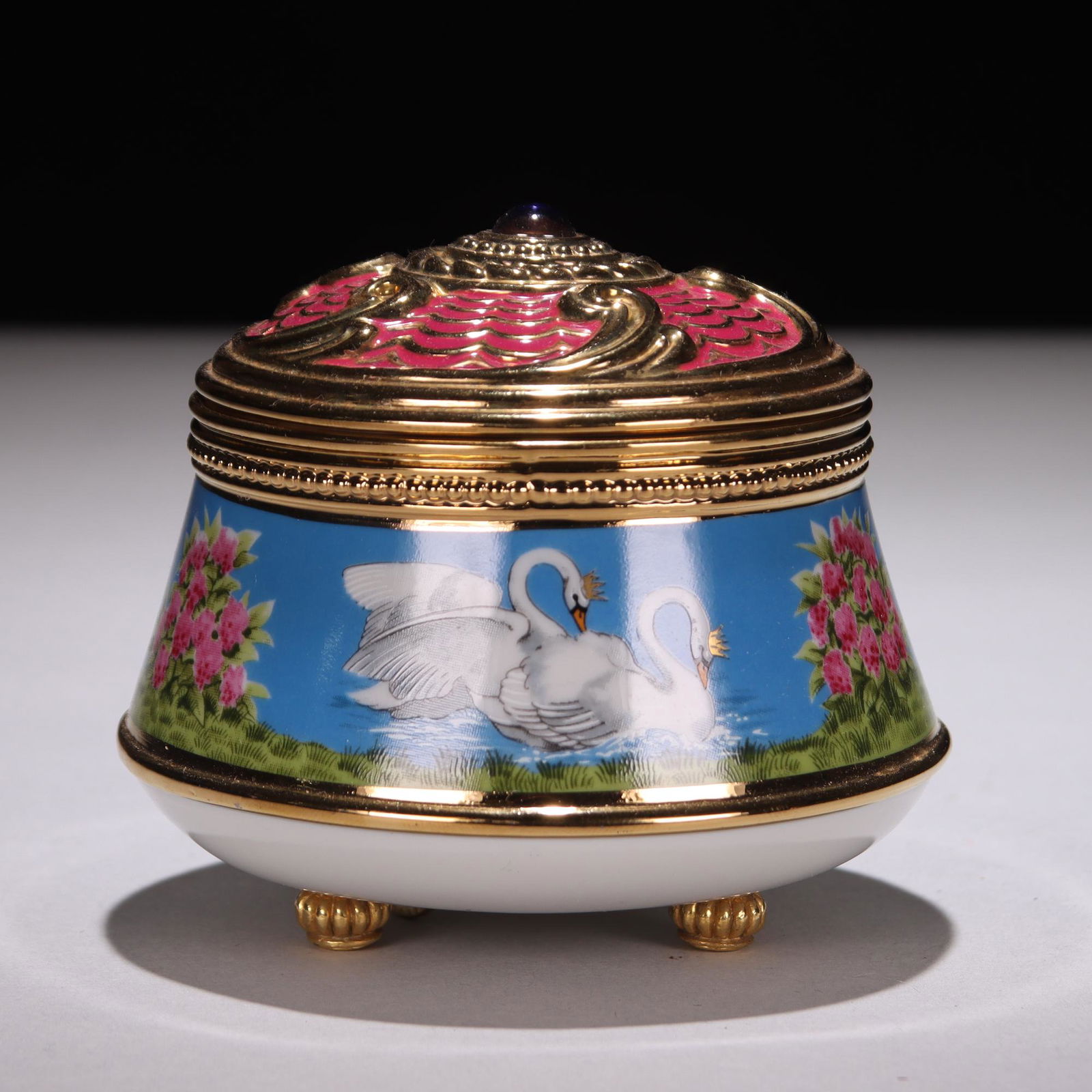 House of Faberge Franklin Mint 24 KT Porcelain Musical Box (1 of 8)