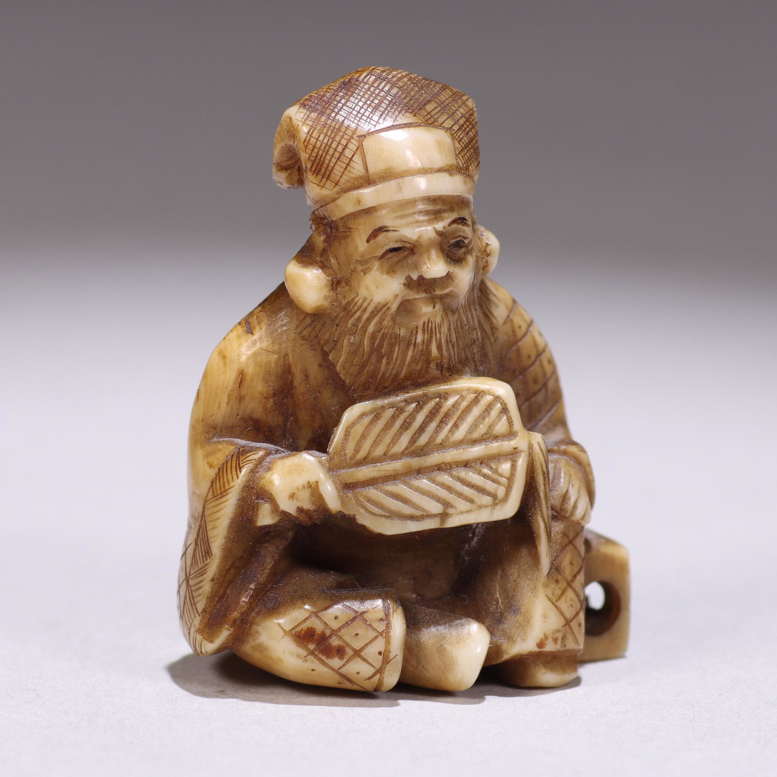 Japanese Signed Edo Netsuke Figure: Please study all photographs carefully to get an accurate representation of the item. Please message us for information on dimensions/condition report. We offer in-house shipping internationally (US a
