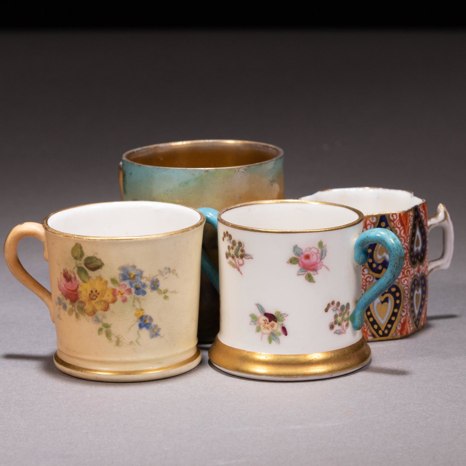 Collection of Fine Porcelain Miniature Cups: 3.5 - 5cm - all marked.