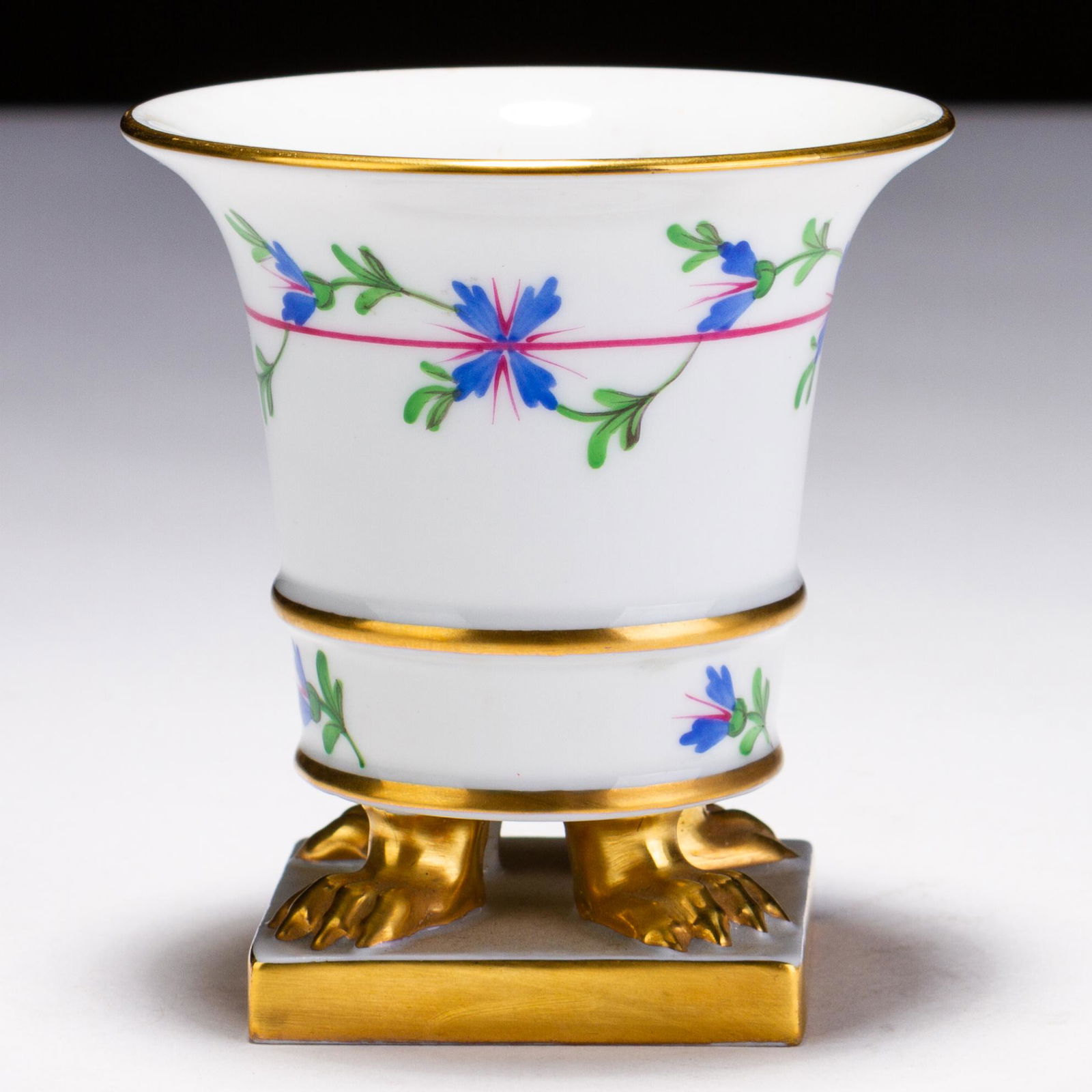 Herend Hungary 24 KT Gold Porcelain Claw Footed Urn Vase (1 of 5)