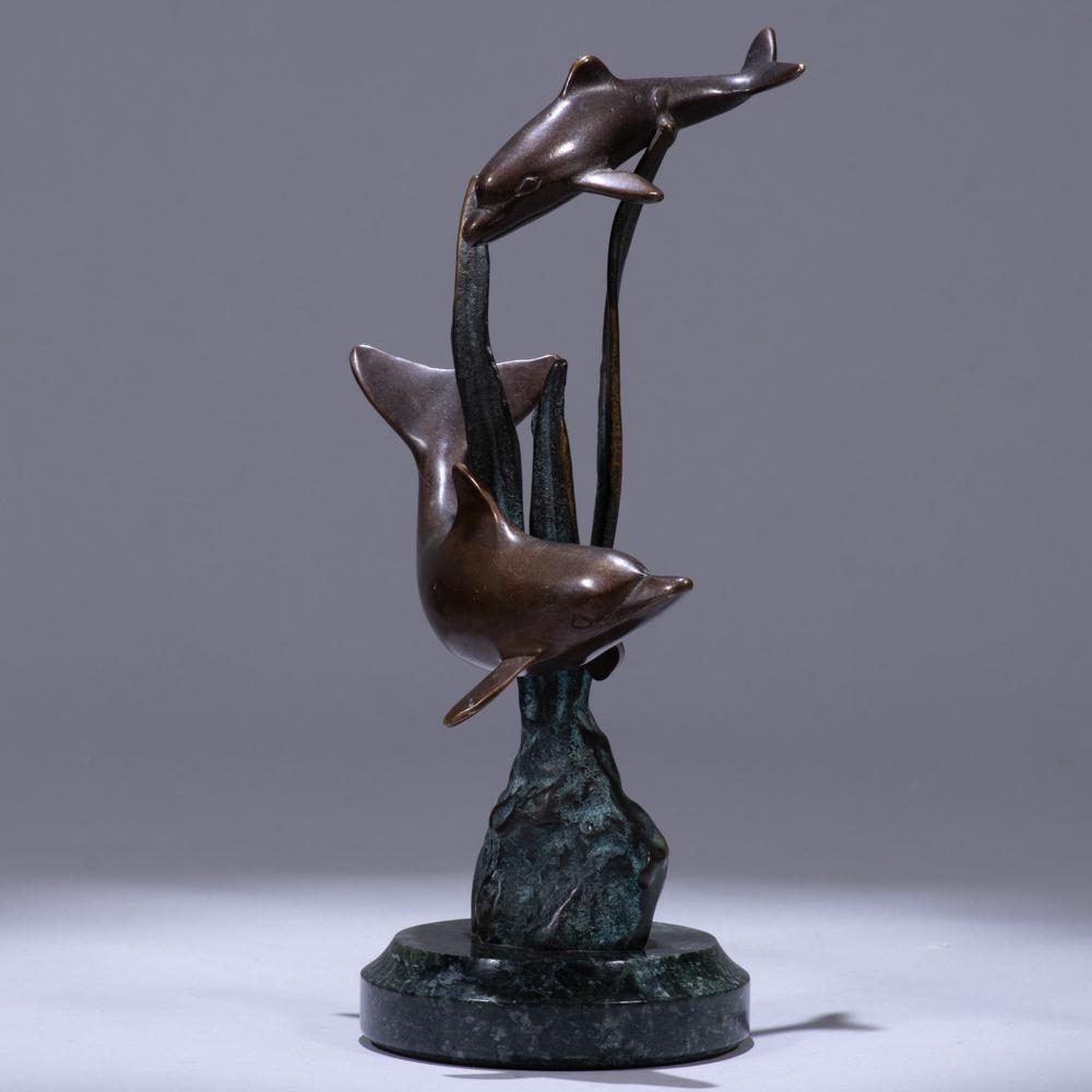 Bronze Dolphins Sculpture: Please study all photographs carefully to get an accurate representation of the item. We offer in-house shipping internationally (US and rest of the world. Dispatched from the UK). We aim to ship all 