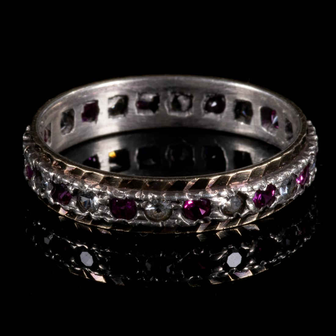 Gold Art Deco Paste Eternity Ring (1 of 5)