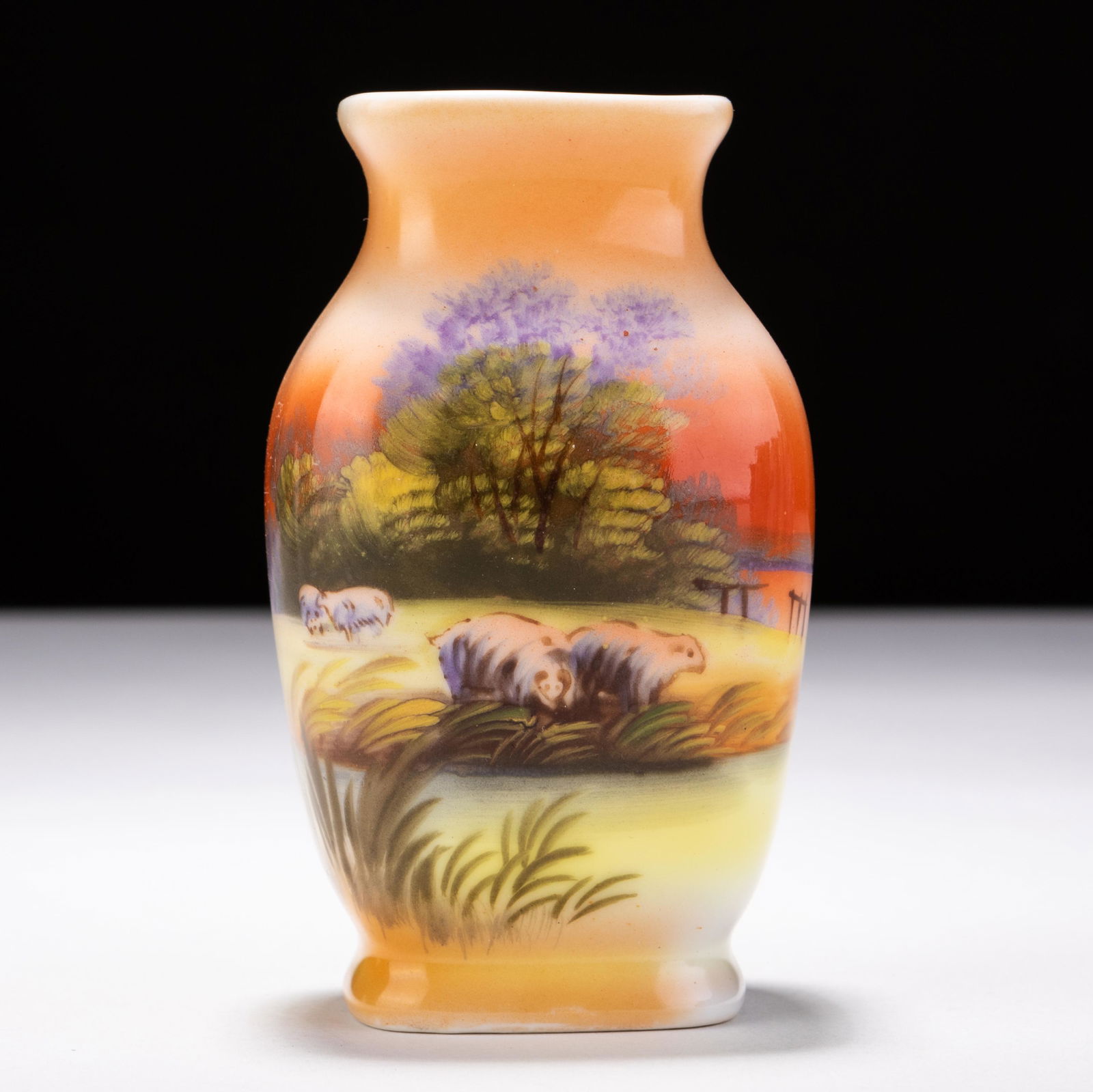 Art Deco Signed Noritake Japanese Porcelain Sunset Vase (1 of 5)