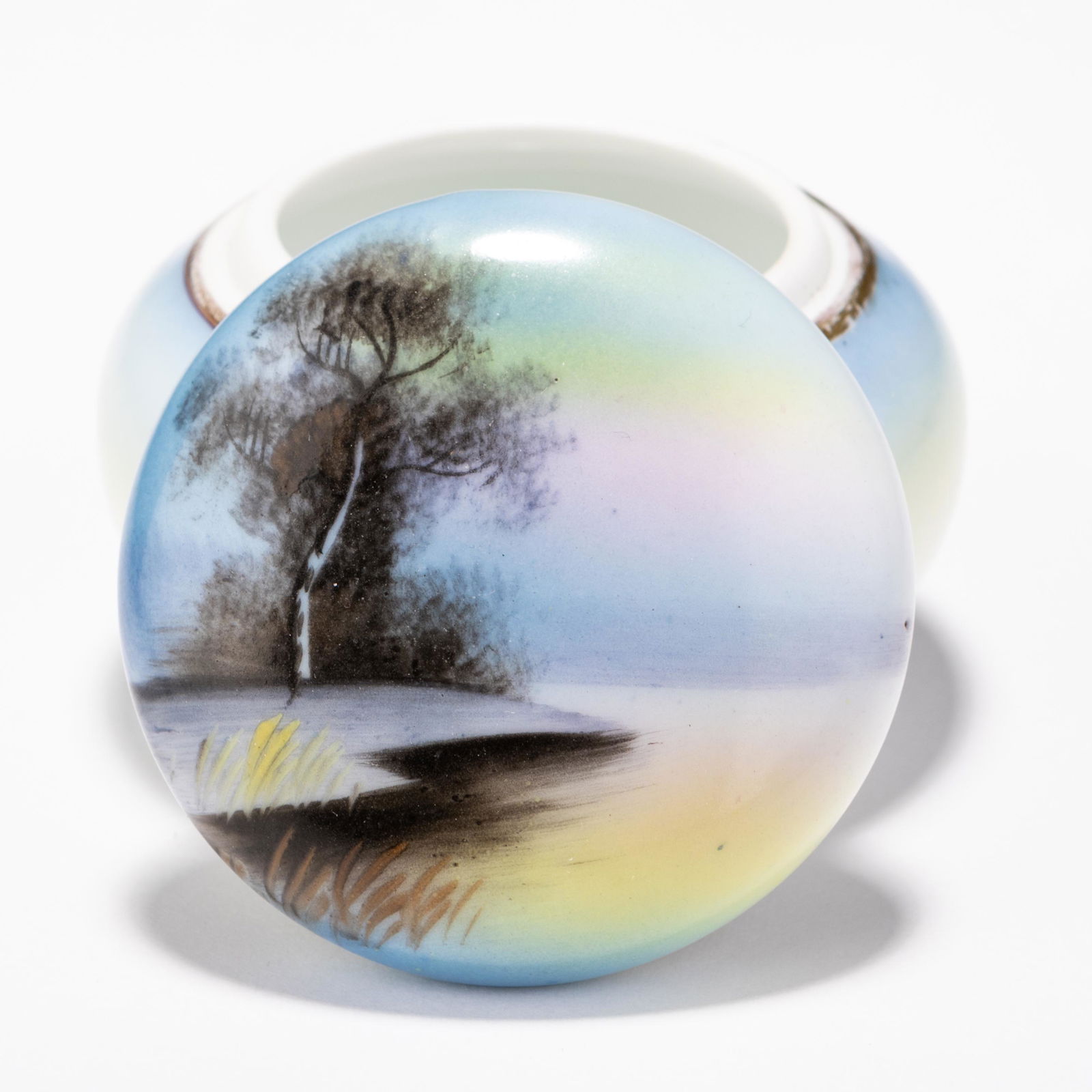 Noritake Japanese Porcelain Lidded Scenic Trinket Box (1 of 6)