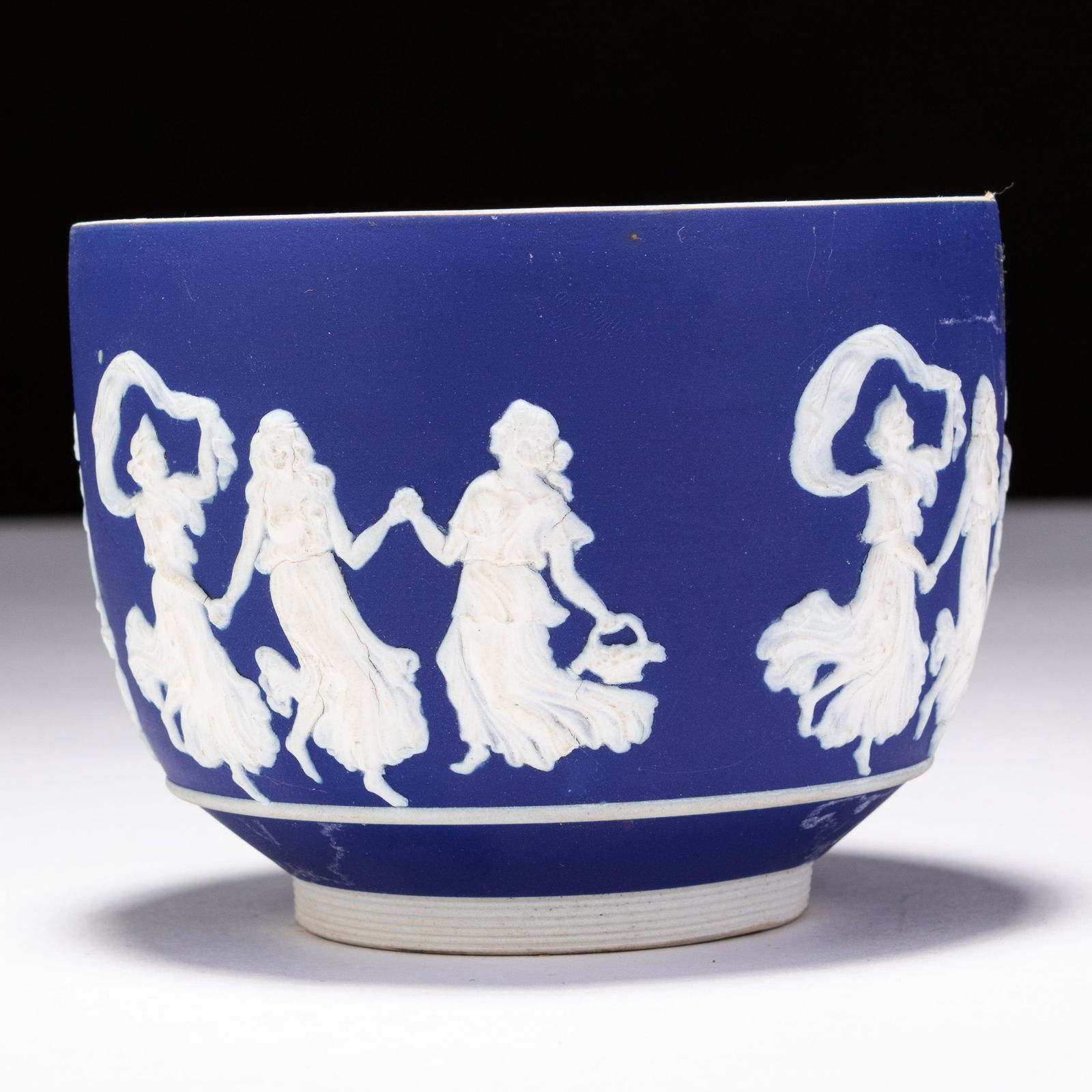 Wedgwood Dark Blue Jasperware Dancing Hours Vase (1 of 6)