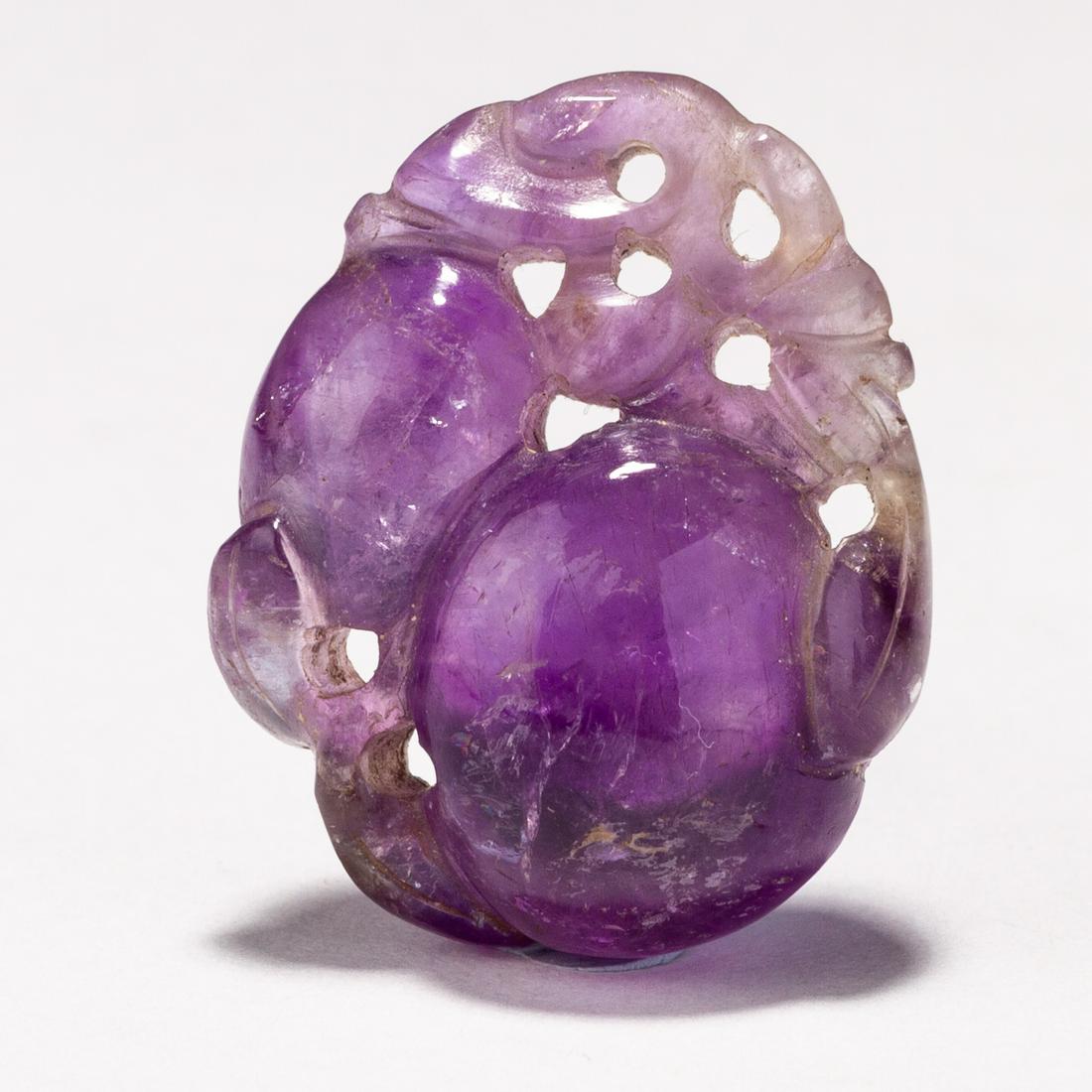Chinese Amethyst Carving Pendant 19th Century (1 of 6)