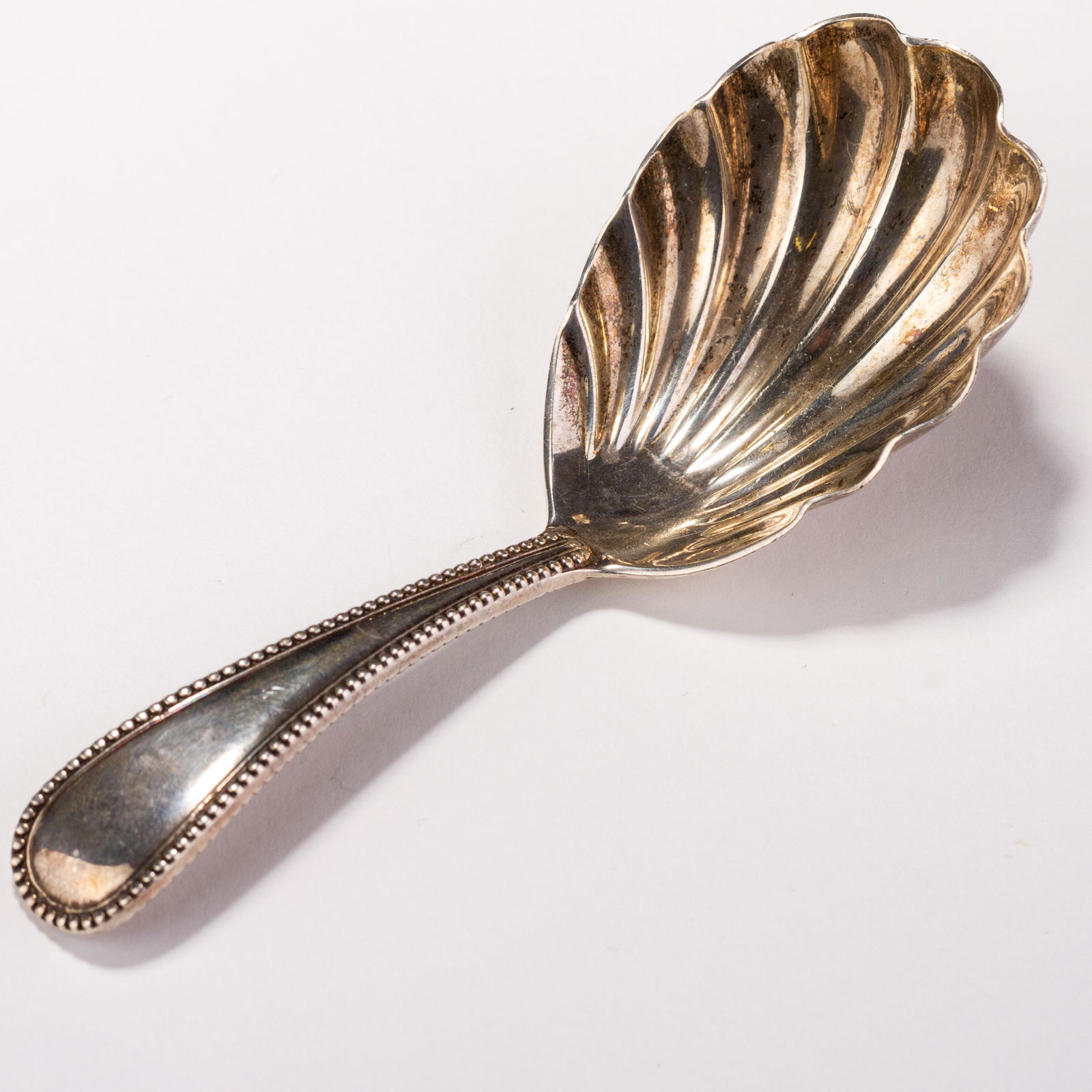 Victorian Gilded Silver Shell Spoon London 1884 (1 of 6)