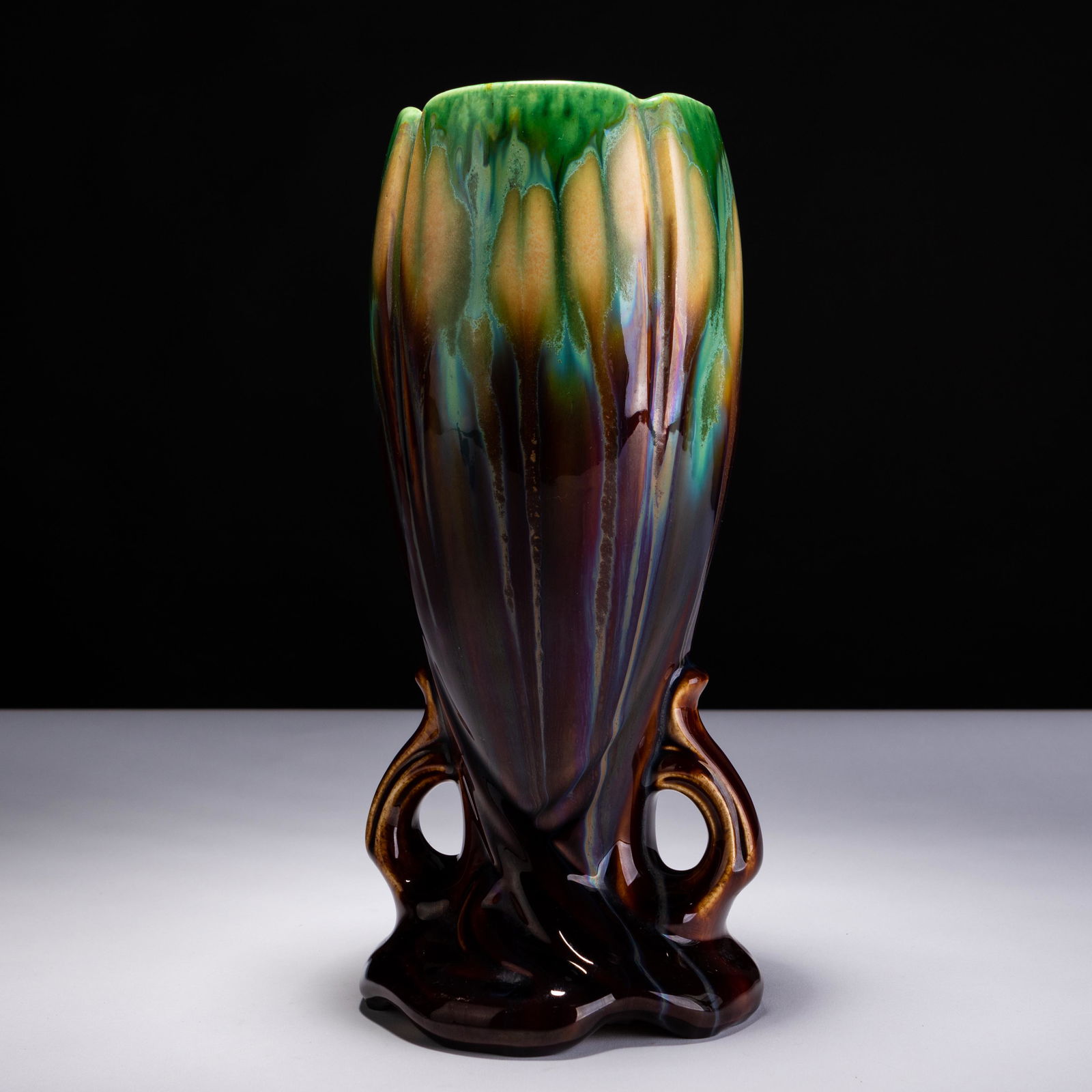 Art Nouveau Thulin Belgian Faience Ceramic Vase (1 of 4)