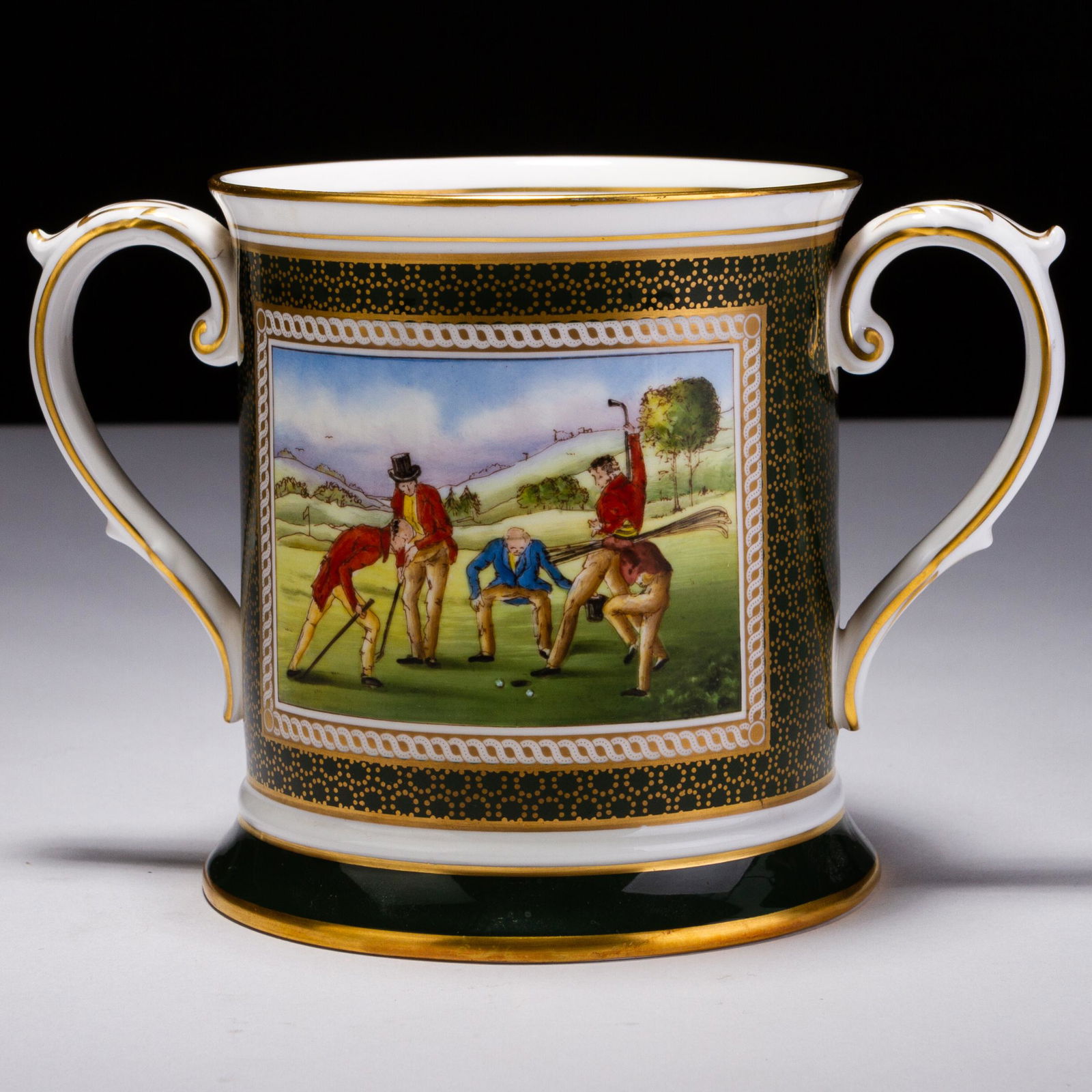 Spode Fine Porcelain Golfing Scene Loving Cup (1 of 5)