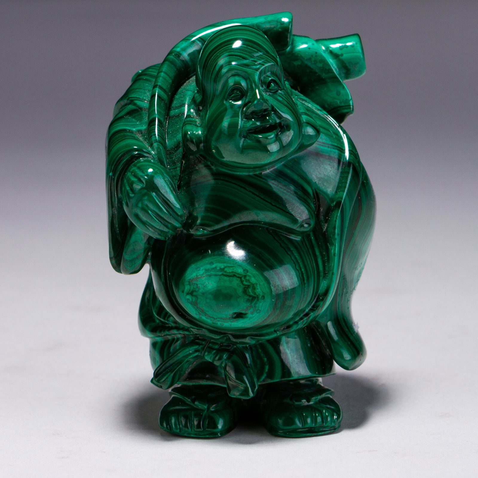Malachite Sculpture Carving of Buddha (1 of 5)
