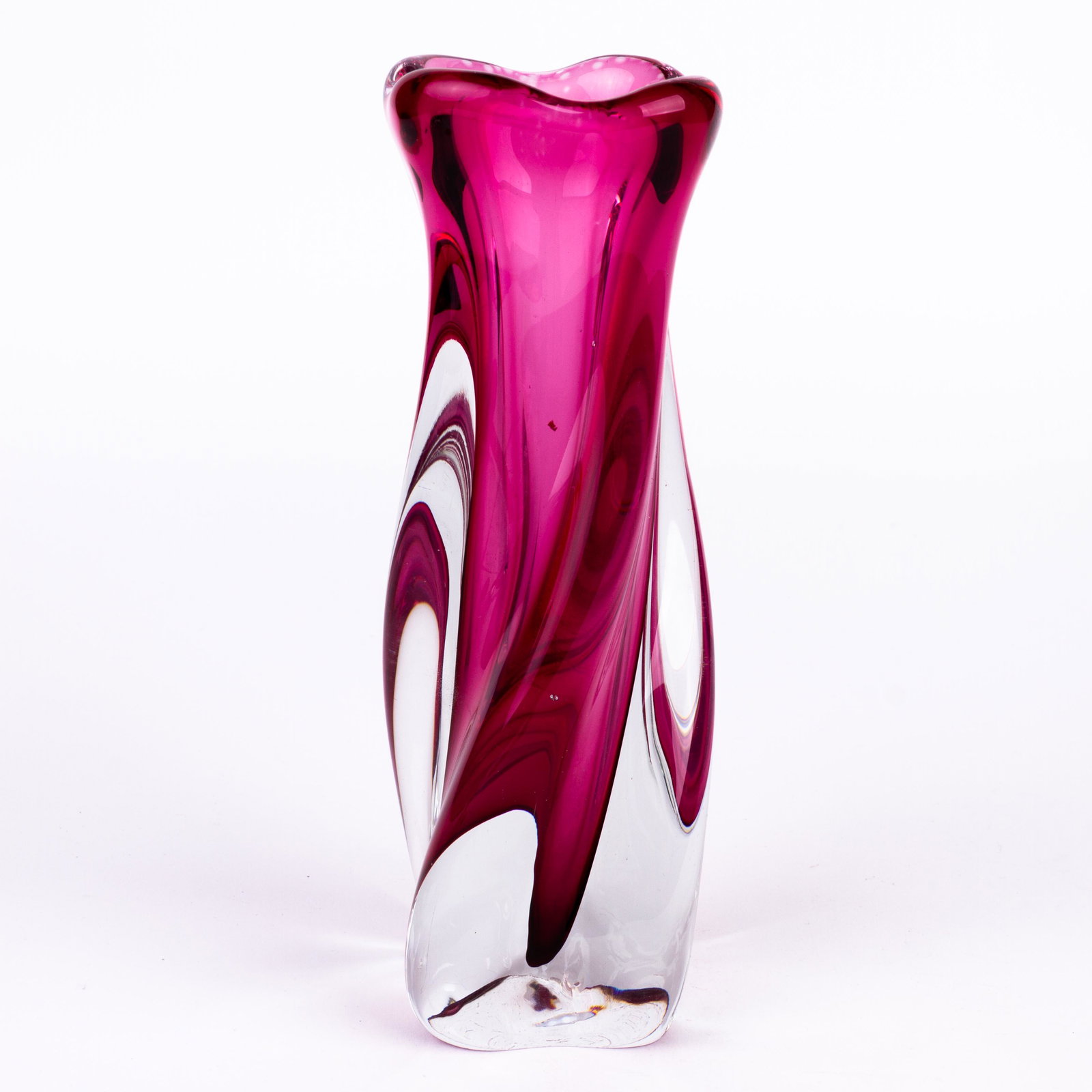 Murano Venetian Glass Designer Sommerso Vase (1 of 5)