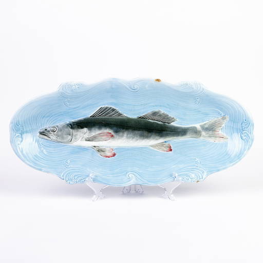 Glazed Minton Majolica Large Fish Serving Plate 19th Century (0741) on