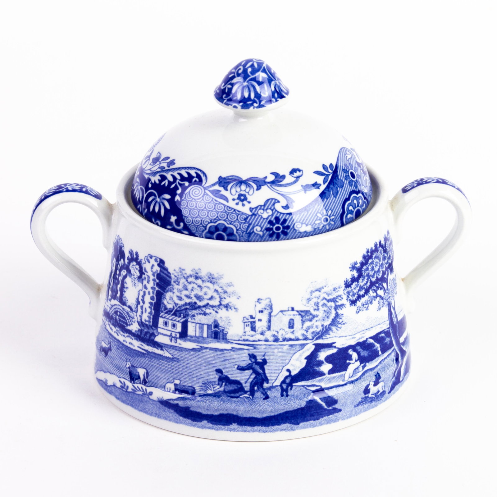 Copeland Spode Blue Italian Porcelain Suger Bowl: DIMENSIONS APPROX 15x11x12CM. Please carefully study all photographs to get an accurate idea of the object. In good condition, as seen. Shipping is in-house and we ship internationally to US and rest 