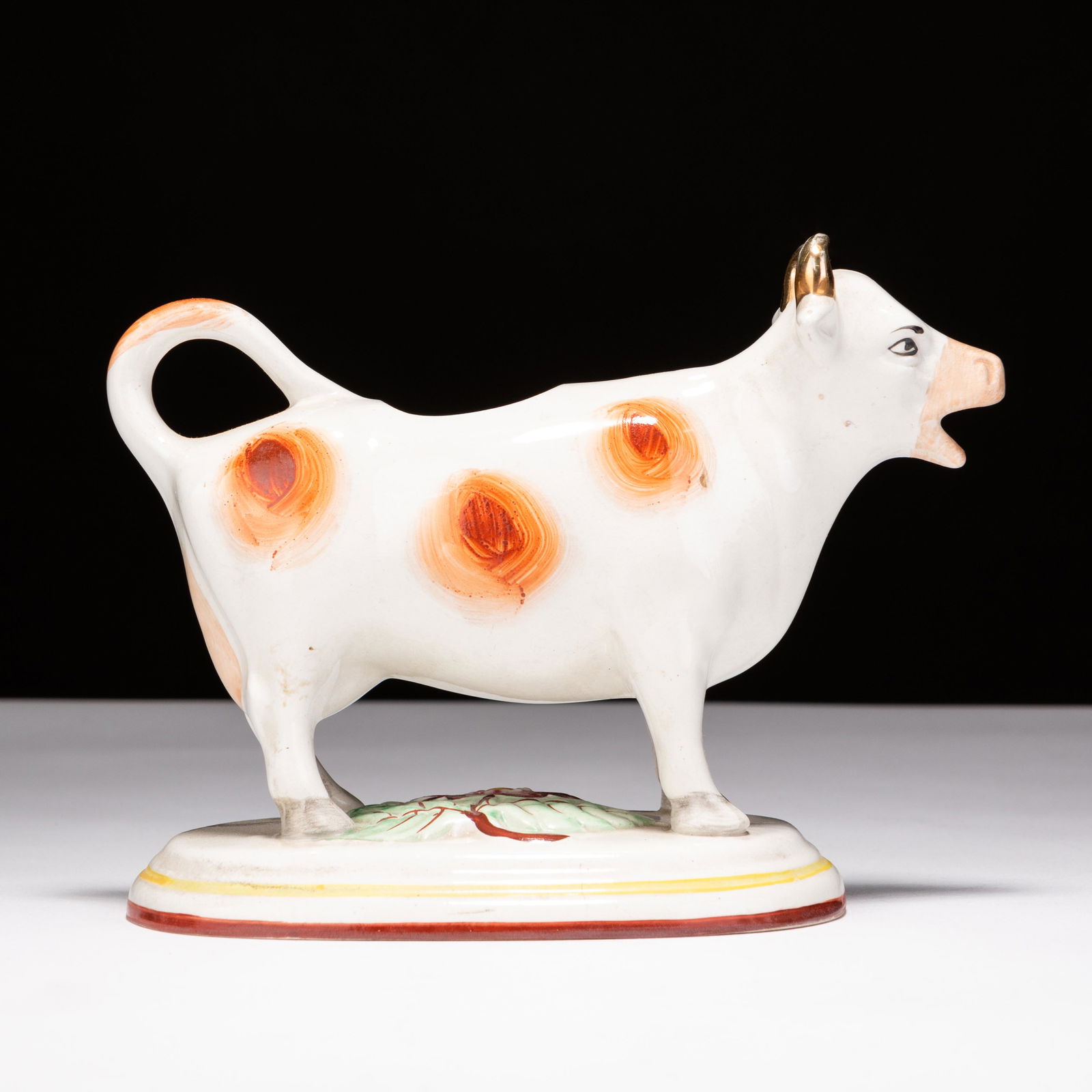 Staffordshire Pearlware Pottery Cow Creamer ca. 1800 (1 of 5)