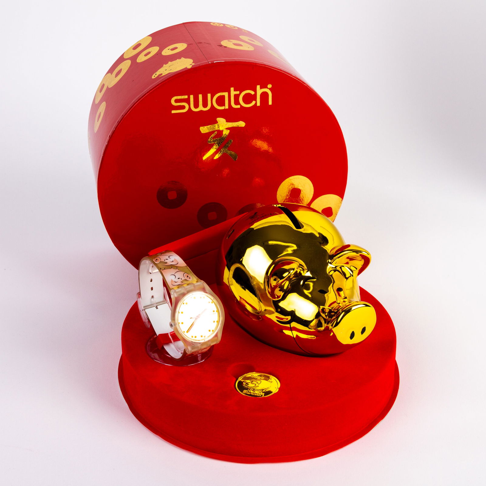 Swatch Collector's Vintage Watch Chinese New Year 2007: DIMENSIONS APPROX 25x4x1.5CM. Please carefully study all photographs to get an accurate idea of the object. In good condition, as seen. Shipping is in-house and we ship internationally to US and rest