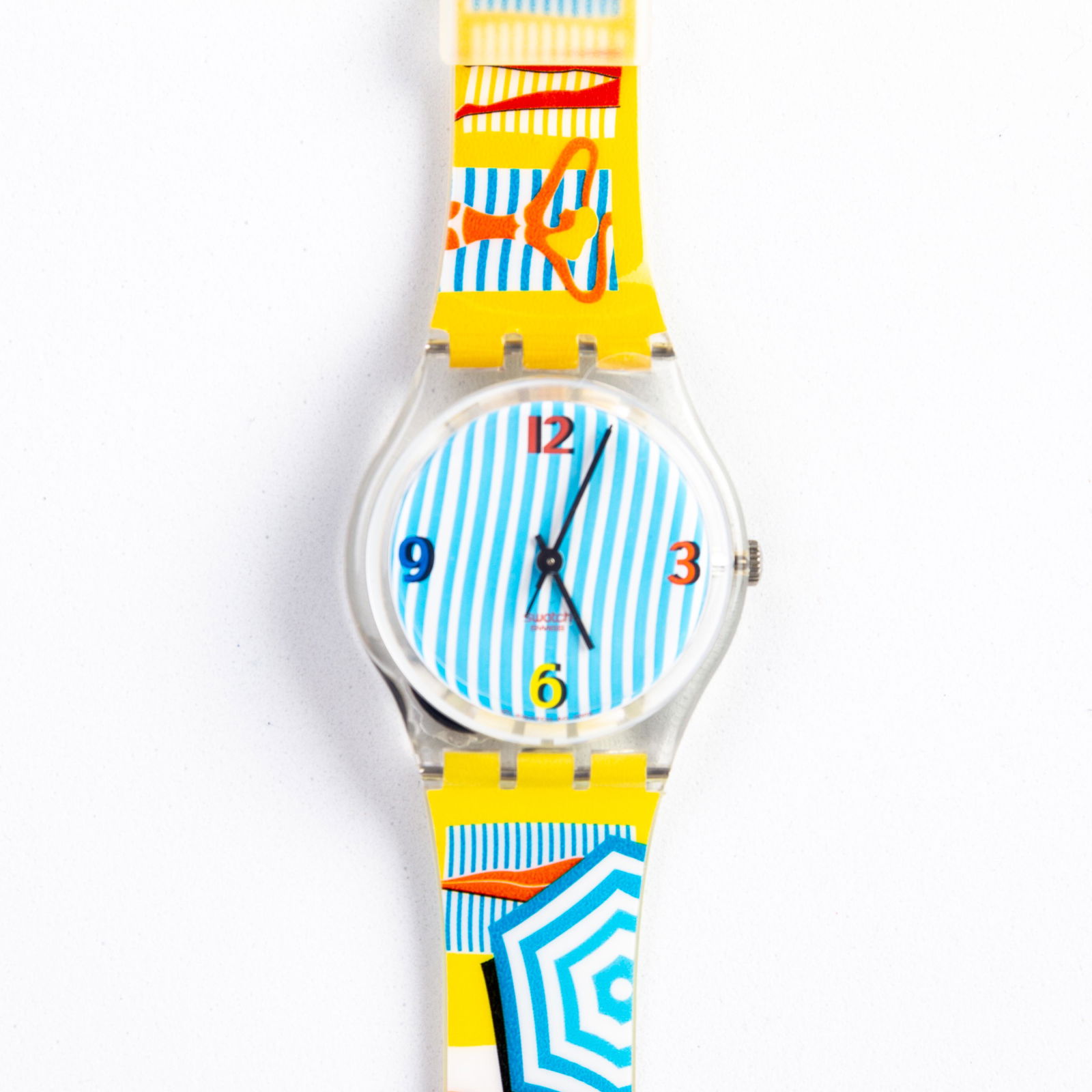 Swatch Collector's Vintage Watch "Bikini Beach" Gift Set: DIMENSIONS APPROX 22.5x3.5x1CM. Please carefully study all photographs to get an accurate idea of the object. In good condition, as seen. Shipping is in-house and we ship internationally to US and res