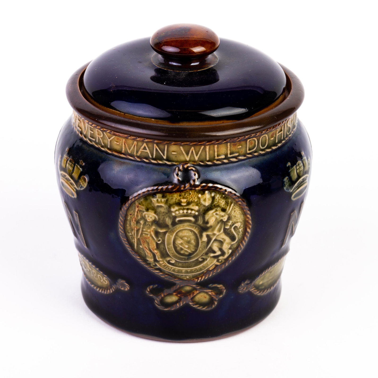 Royal Doulton Lambeth Ceramic Tobacco Jar 19th Century (0534) on Jan