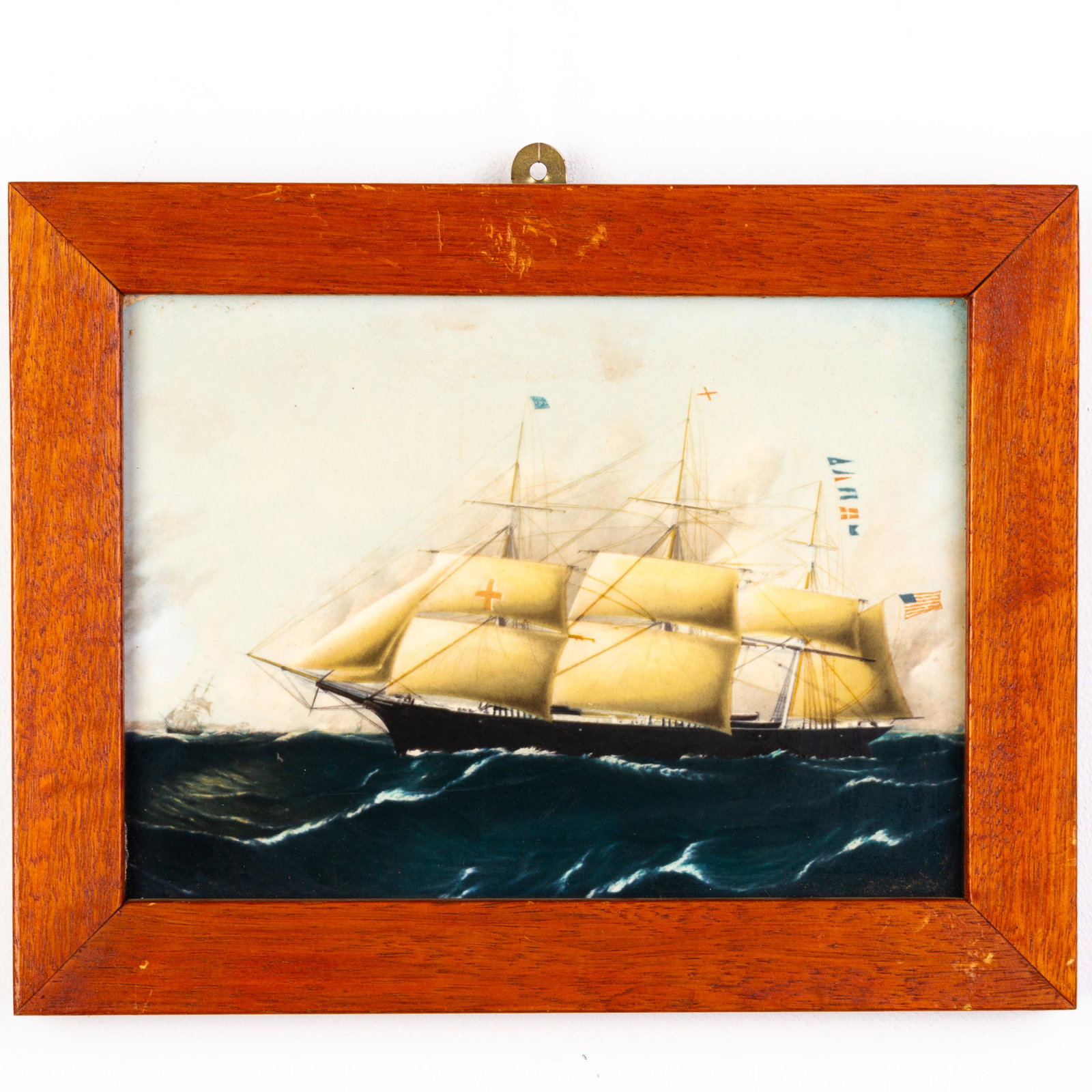 Wedgwood Dreadnought Nautical Clipper Porcelain Plaque: DIMENSIONS APPROX 29.5x23x3CM. Please carefully study all photographs to get an accurate idea of the object. In good condition, as seen. Shipping is in-house and we ship internationally to US and rest