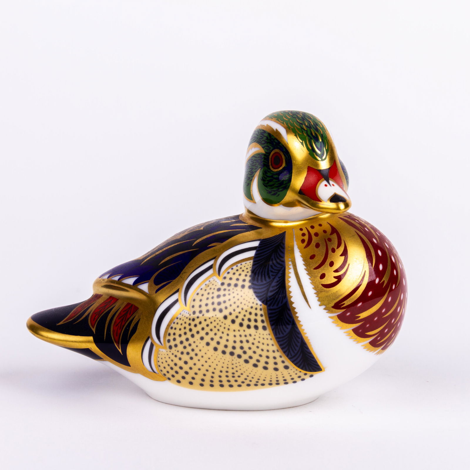 Royal Crown Derby 24KT Gold Porcelain Paperweight Duck (1 of 6)