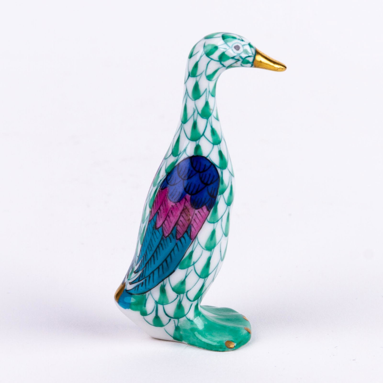 Herend Hungary Fine Porcelain Standing Duck (1 of 5)