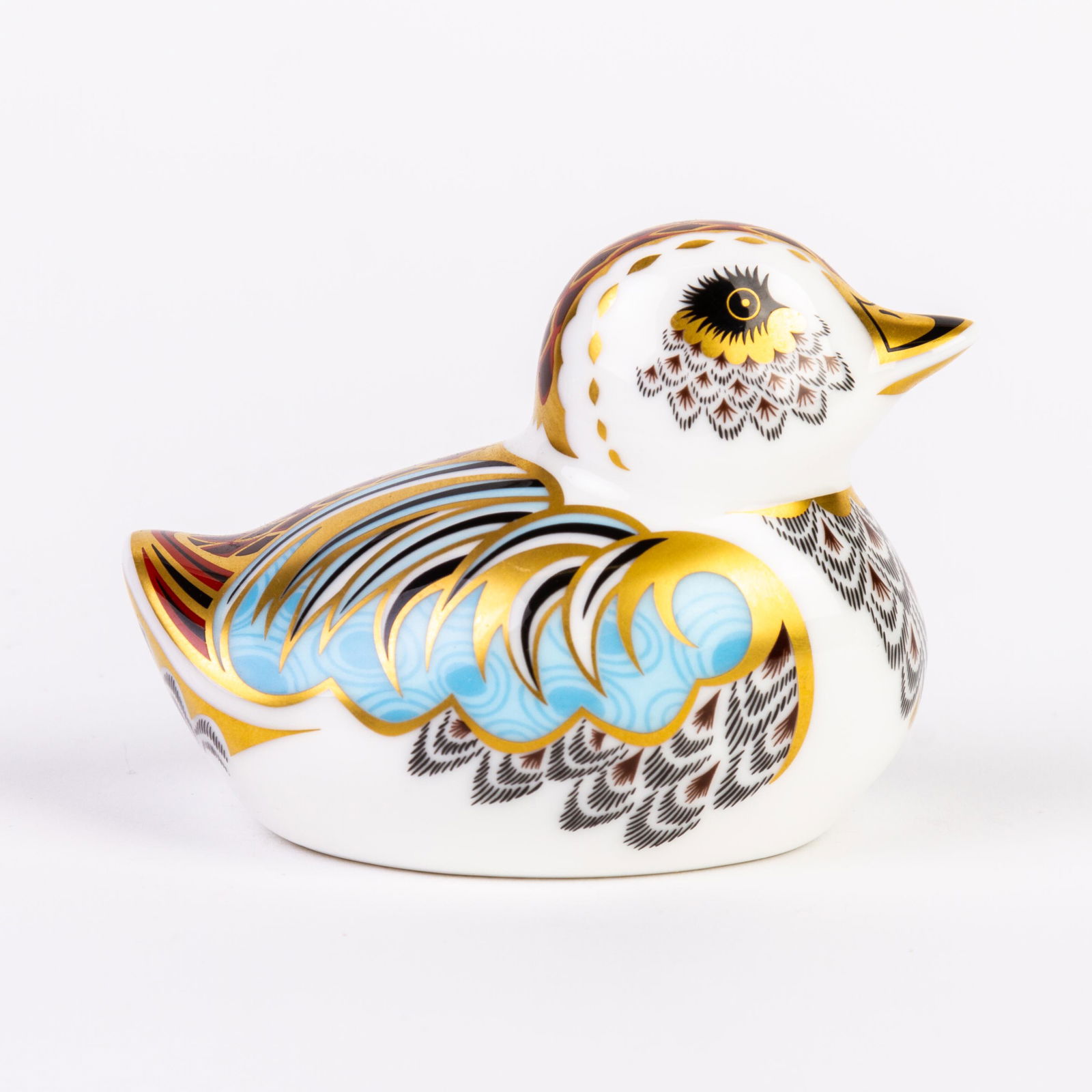 Royal Crown Derby 24KT Gold Porcelain Paperweight Duck (1 of 6)