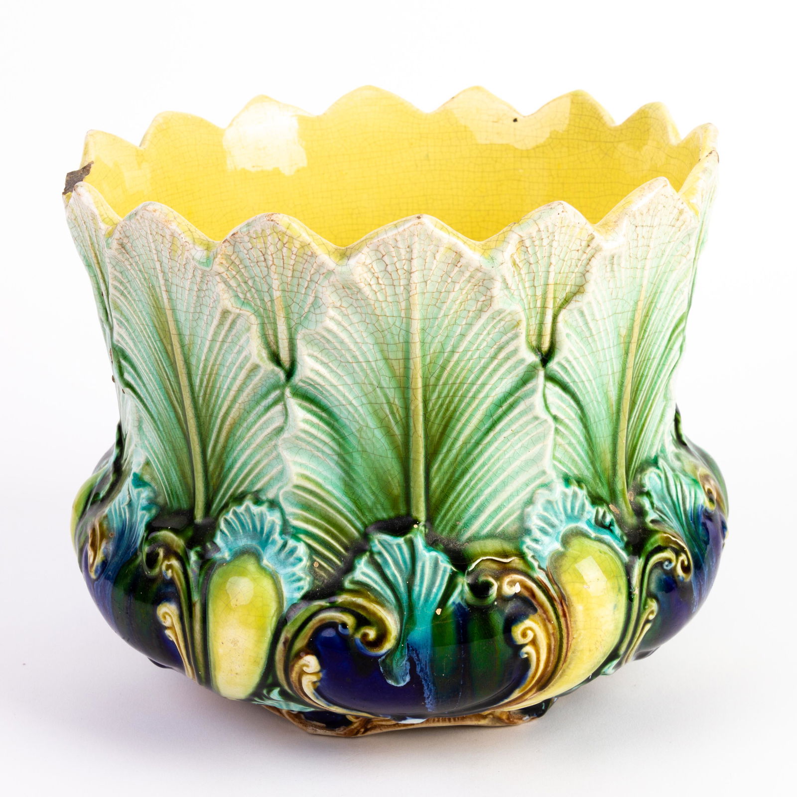 Minton Majolica Art Nouveau Pottery Planter (1 of 5)