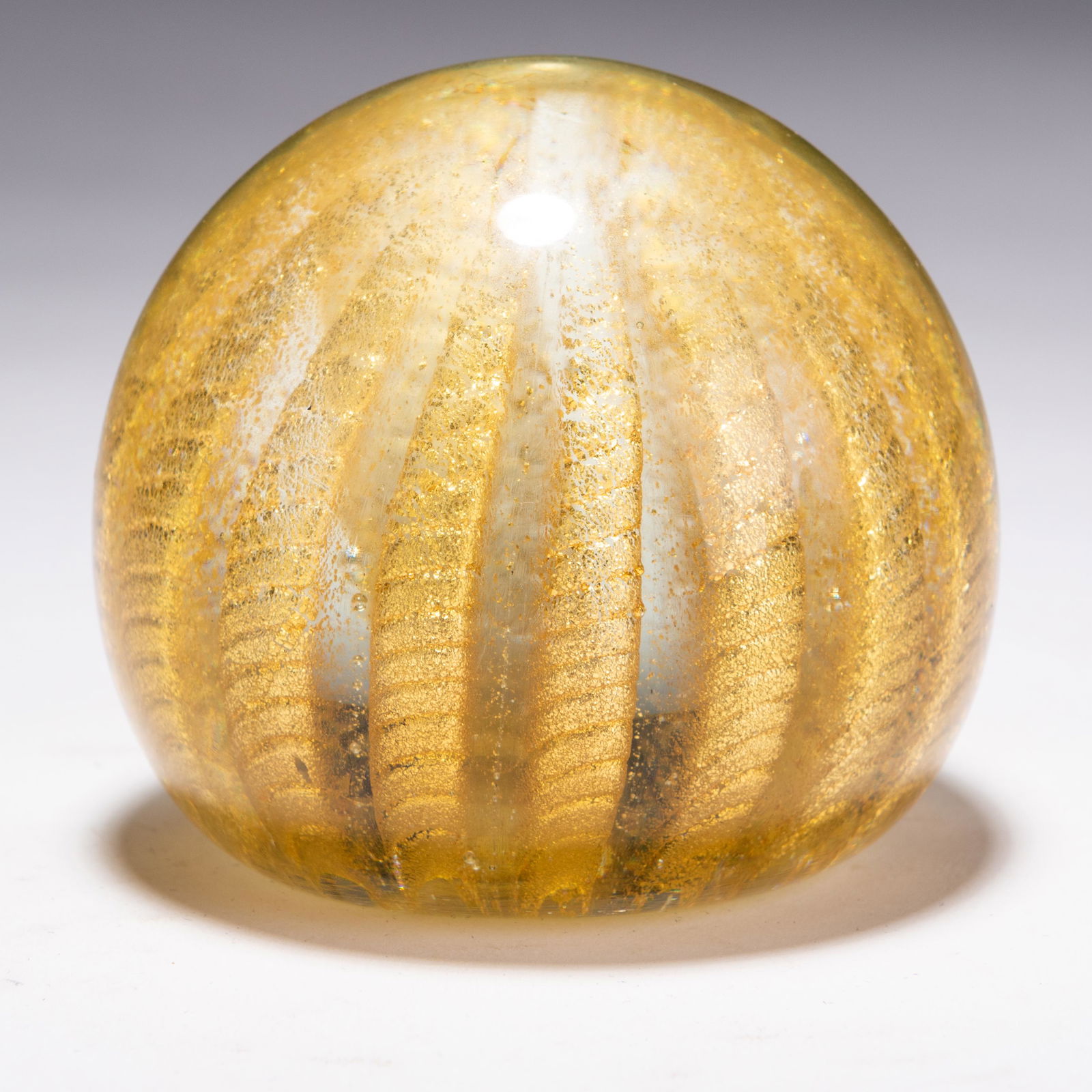Murano Venetian Glass Gold Paperweight (1 of 5)