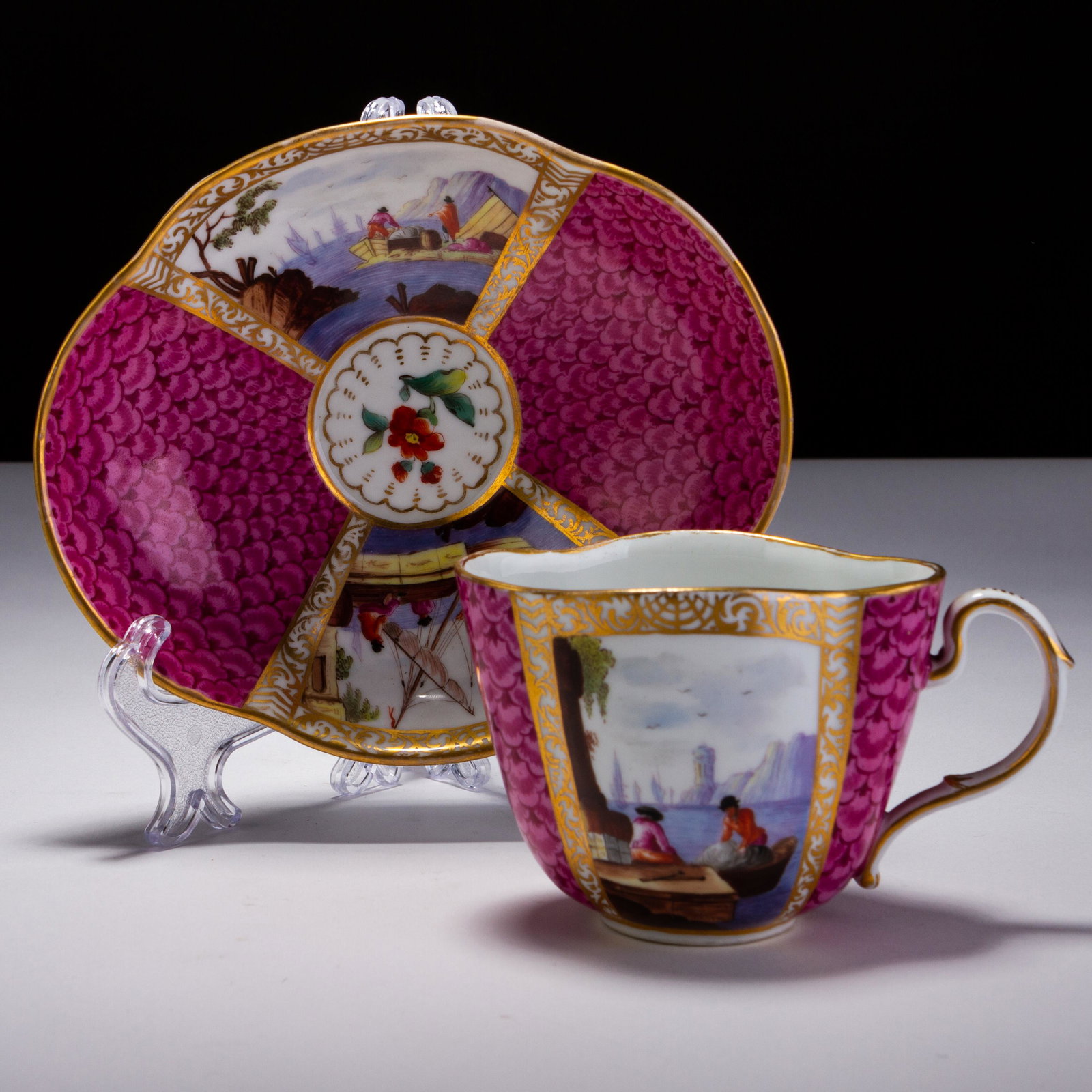 Meissen Porcelain Nautical Chocolate Cup Helena Wolfsohn: MEASURING APPROX SAUCER 15 X 13 X 4CM; TEACUP 11 X 6.4 X 7CM HIGH. Please follow us on Instagram to stay updated with our current and future auctions: @albinus_auctions. Study all photographs carefull