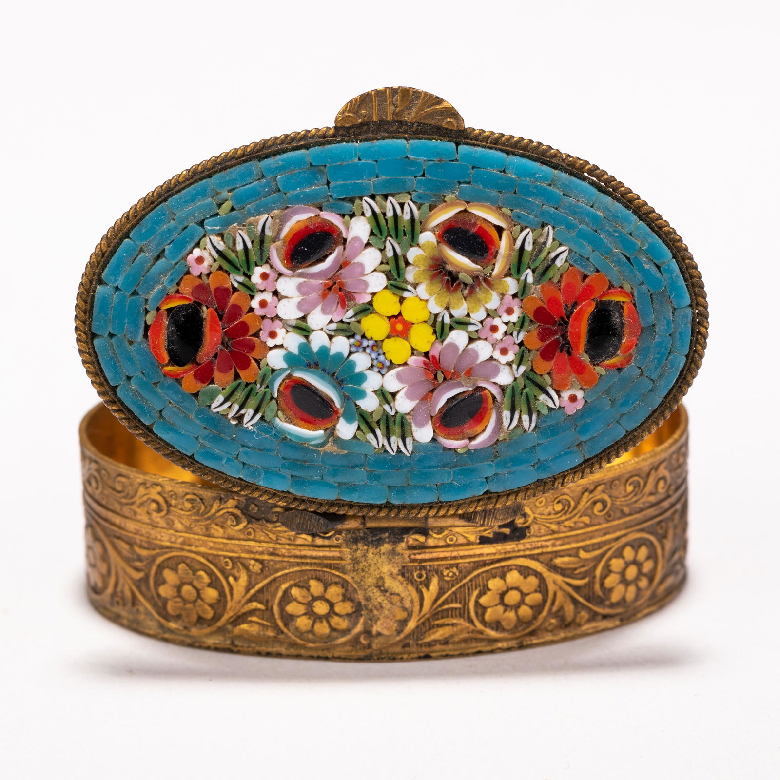 Venetian Murano Glass Micromosaic Trinket Box 19th Century (1 of 7)