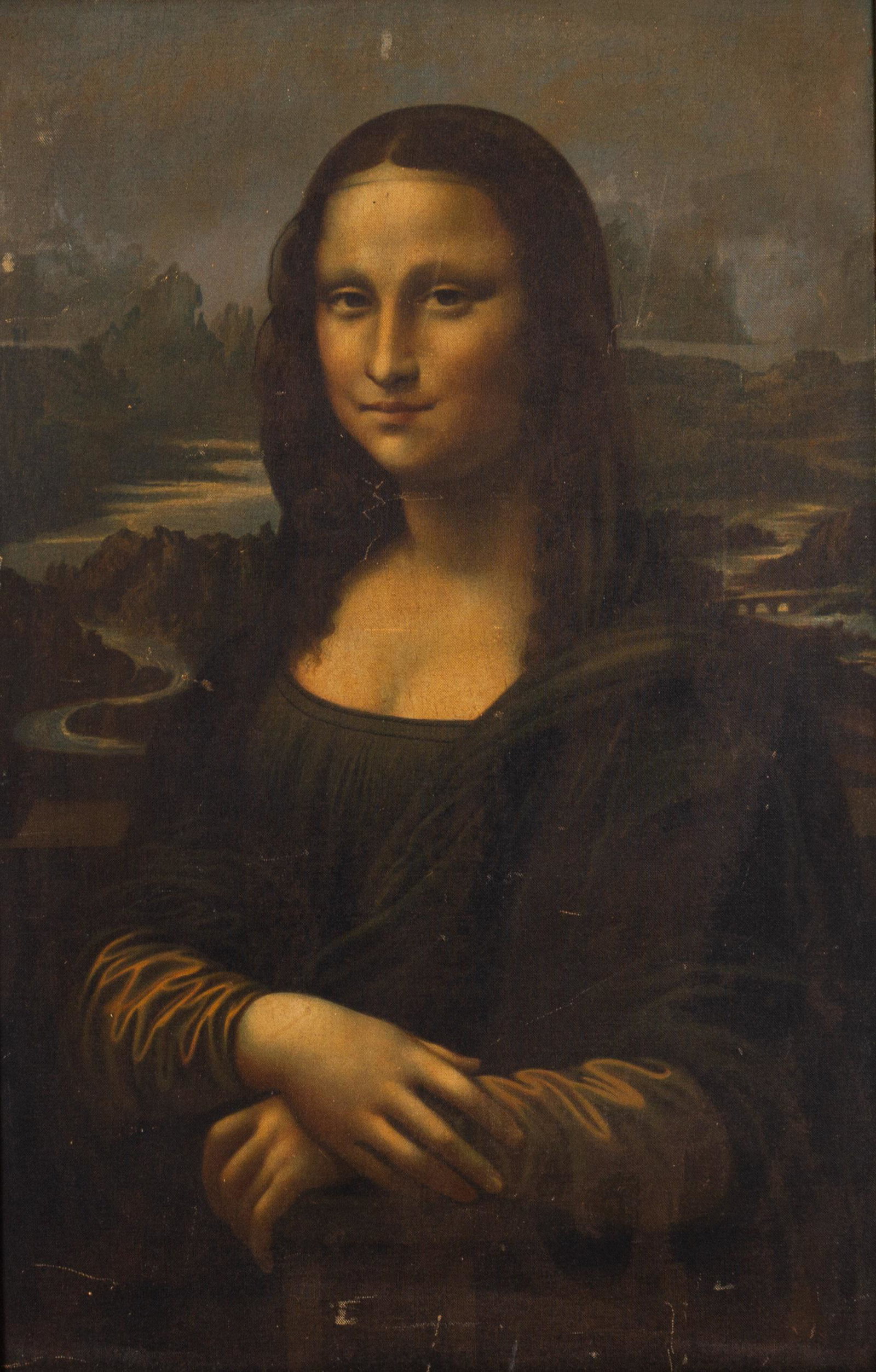Rare Copy of the Mona Lisa Oil Portrait After Leonardo Da Vinci 19th C (1 of 5)