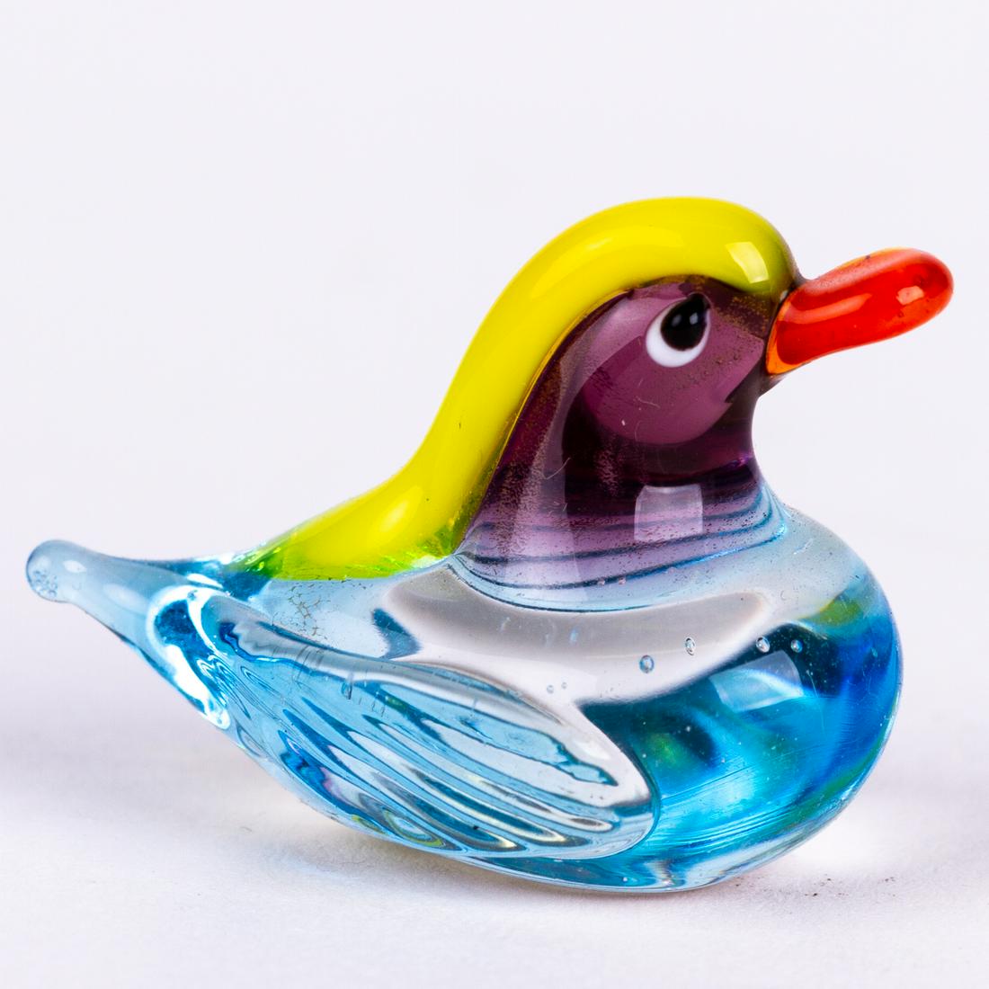 Murano Venetian Glass Sculpture Duck (1 of 5)