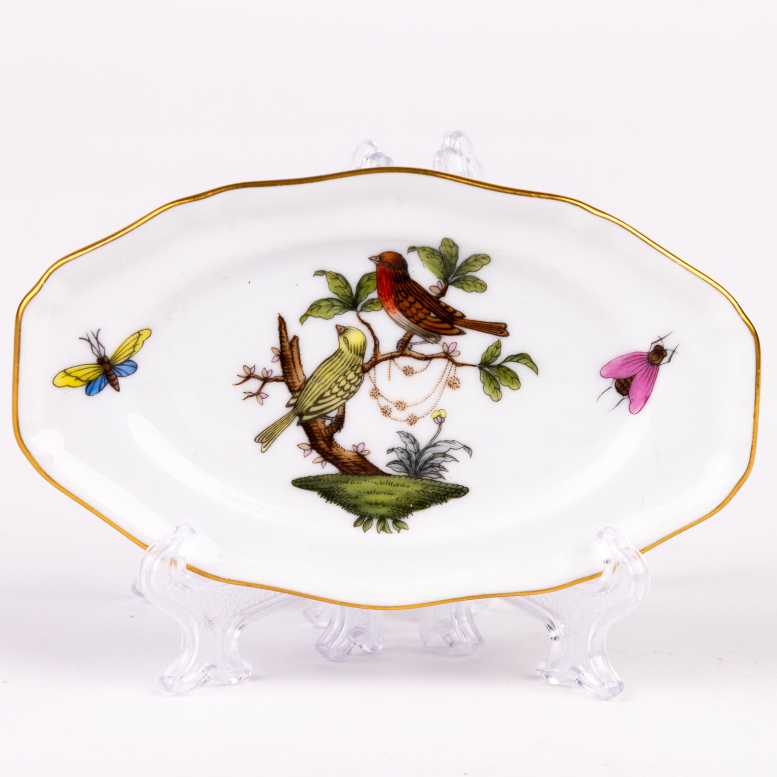 Herend Hungary Porcelain Birds Dish (1 of 6)