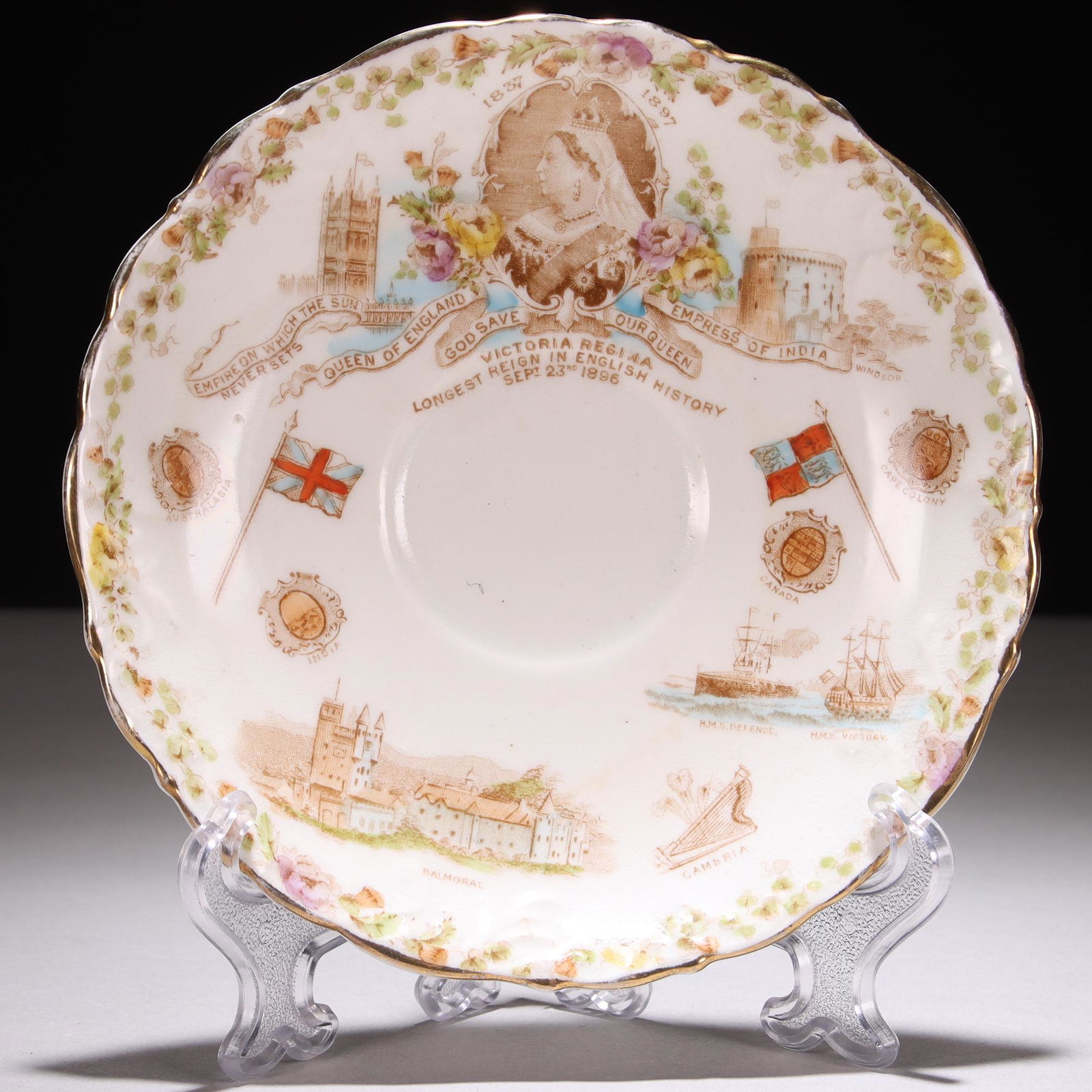 Aynsley Queen Victoria 19th Century Porcelain Plate (1 of 6)