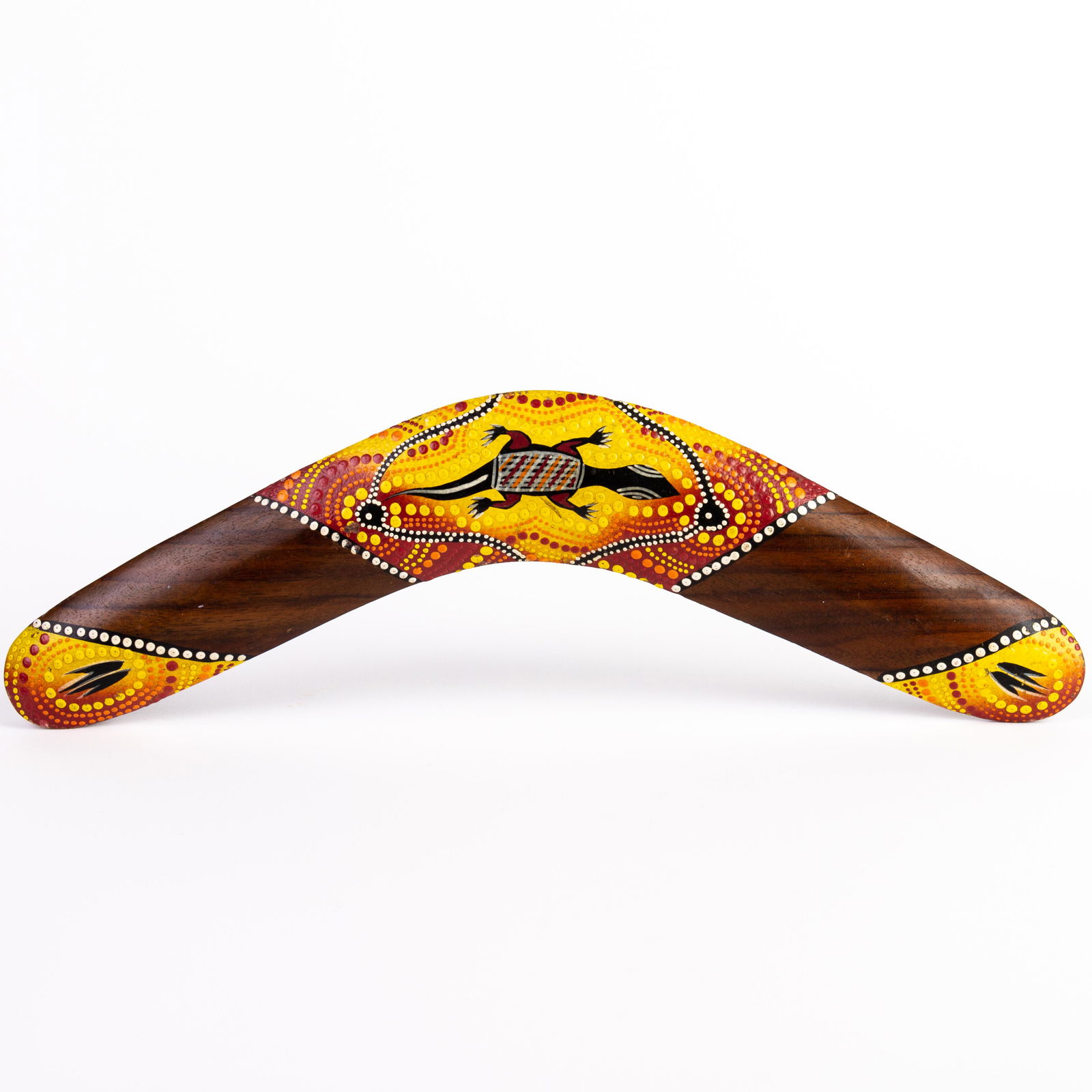 Australian Queensland Aboriginal Hand Painted Boomerang (1 of 5)