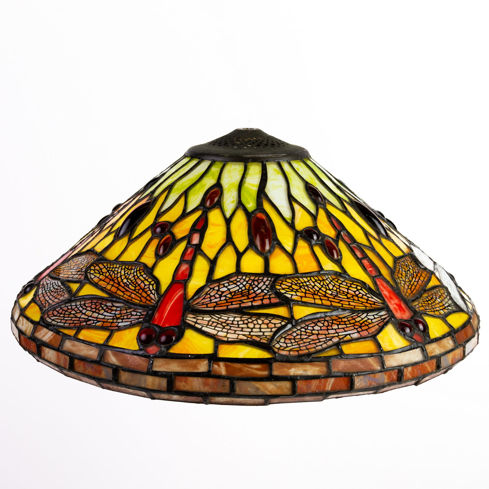 Large Tiffany Style Stained Glass Lamp Shade (1 of 6)