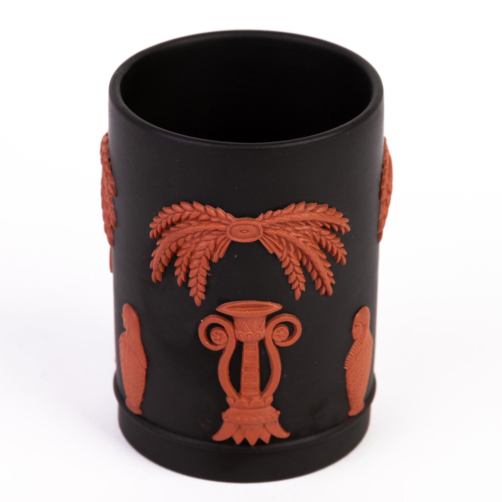 Wedgwood Egyptian Terracotta on Black Basalt Vase (1 of 5)