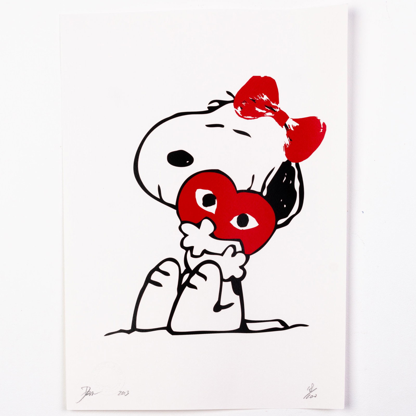 Death NYC Signed Limited Ed Pop Art Print Snoopy: DIMENSIONS APPROX 45x32x0.1CM. Please carefully study all photographs to get an accurate idea of the object. In good condition, as seen. Shipping is in-house and we ship internationally to US and rest